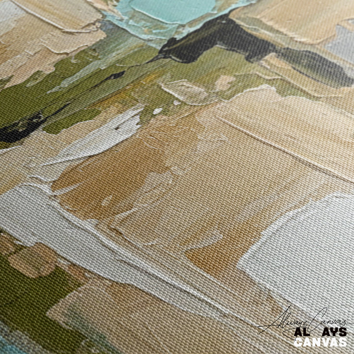 Earthy Tones Abstract Canvas Art: Natural Harmony
