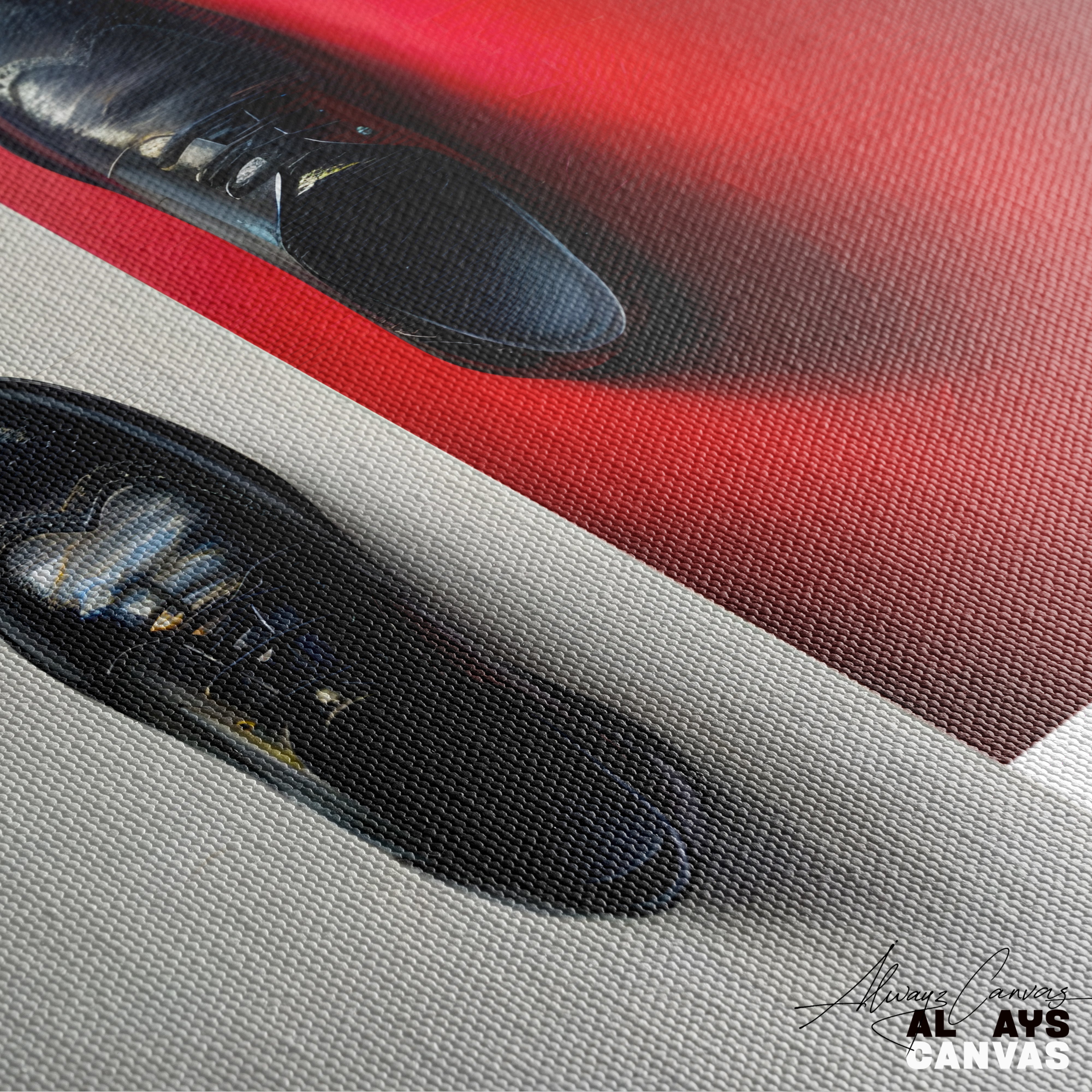 Polished Duality: Elegant Red and Grey