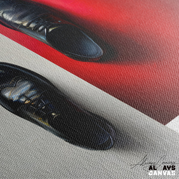 Polished Duality: Elegant Red and Grey