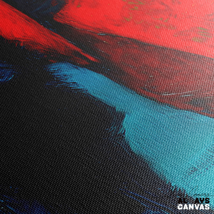 Loyalty in Red & Blue – Premium Canvas Painting