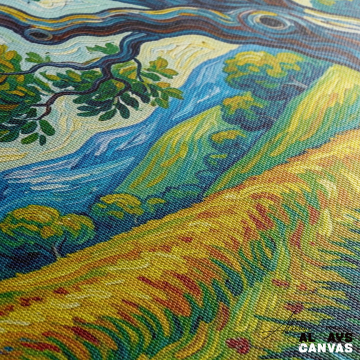 Starlit Meadows: Post-Impressionist Modern Canvas Art
