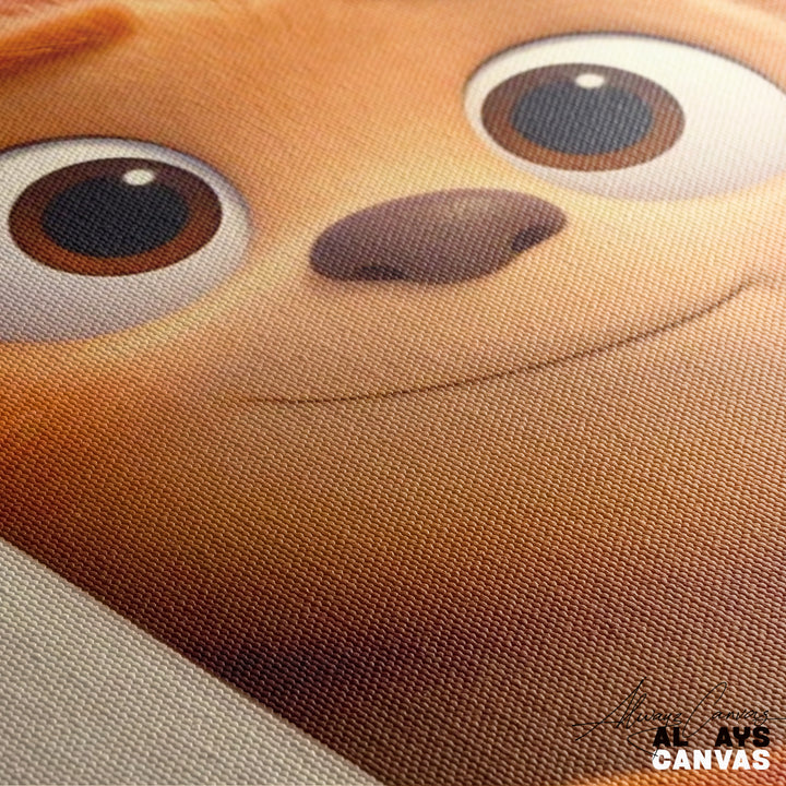 Peek-a-Boo Friend: Modern Canvas Art