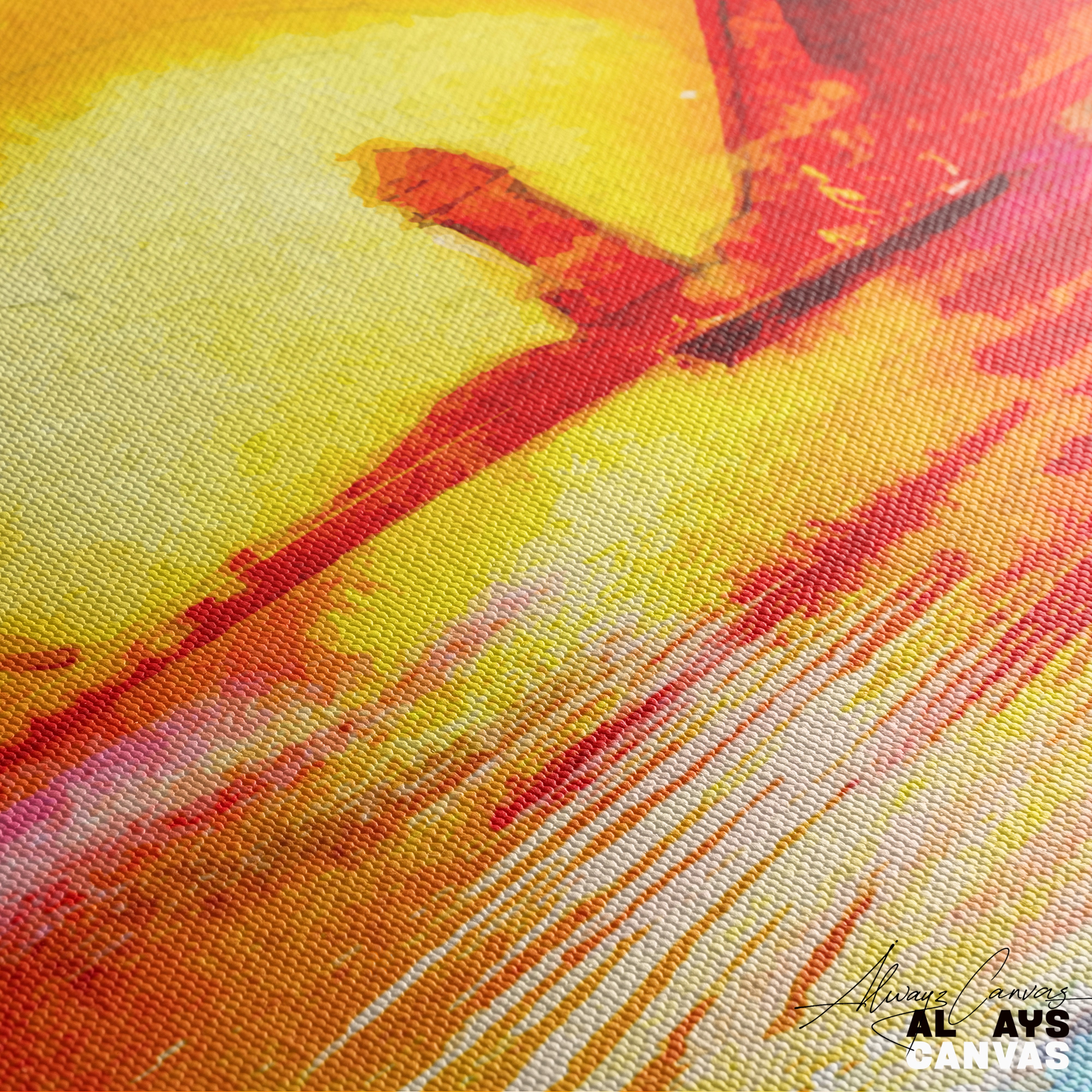 Golden Solace: Abstract Sunset Modern Canvas Art