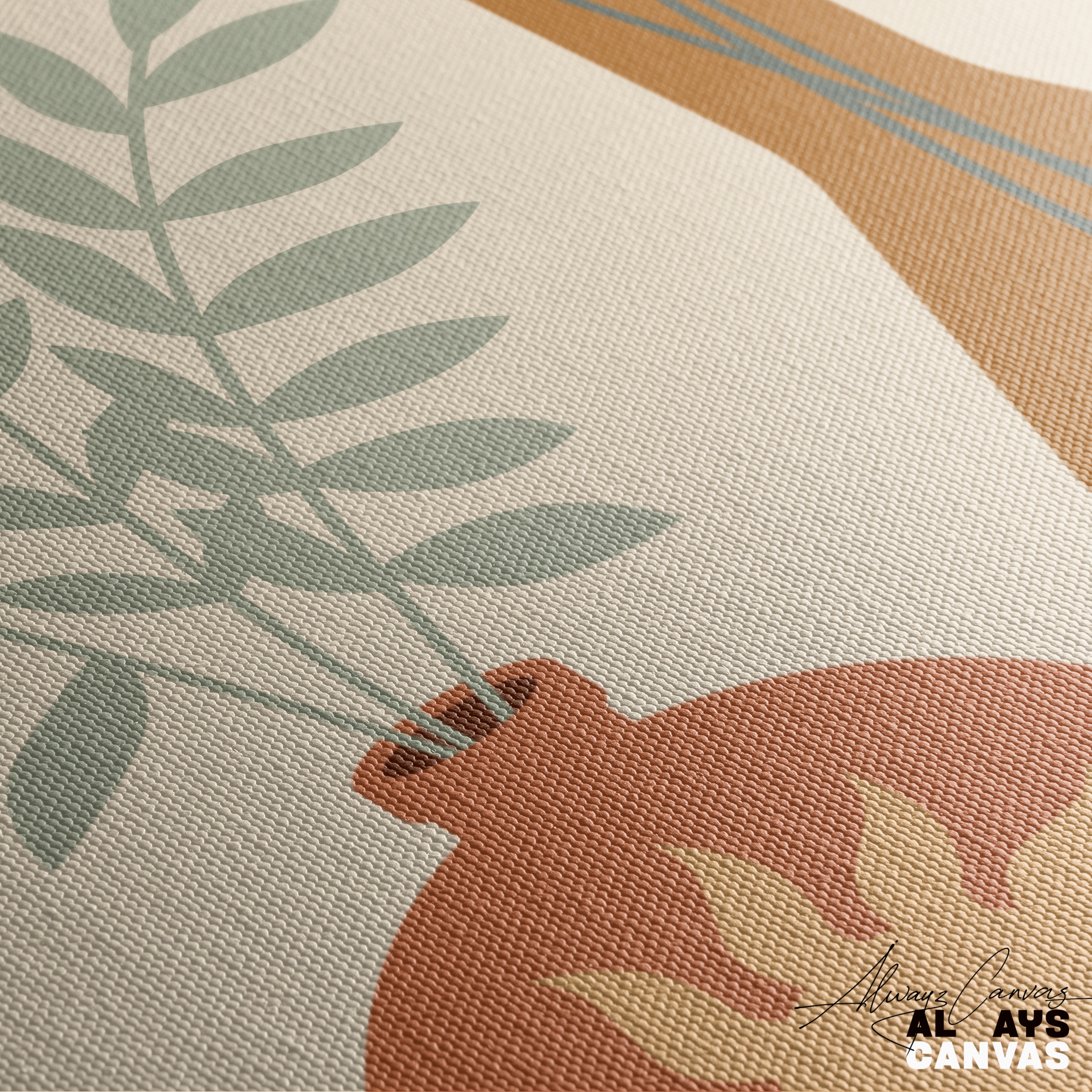 Boho Essence: Earthy Vase Abstract Art