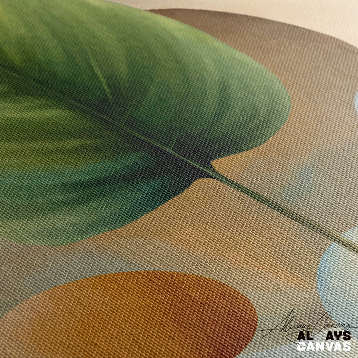 Gilded Leaf Harmony: Elegant Earth-Toned Wall Décor