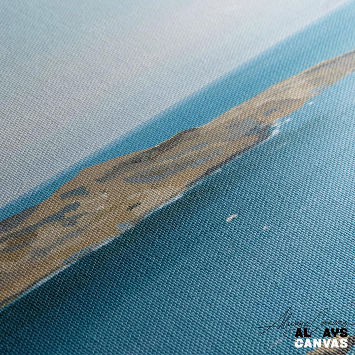 Azure Cliff Escape – Coastal Modern Canvas Wall Art