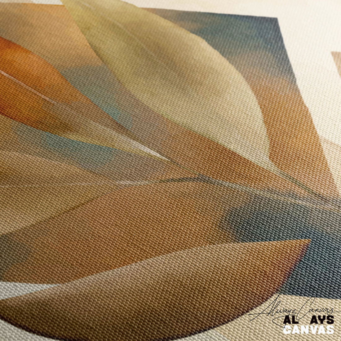 Earthbound Harmony: Abstract Geometric Botanical Wall Décor