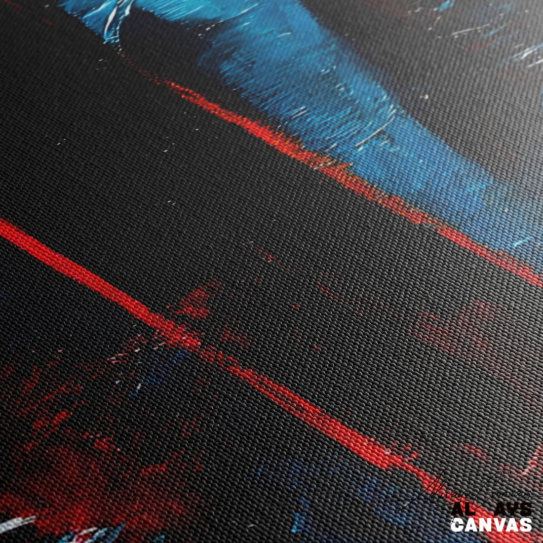 The Crimson Vanguard – Modern Cyberpunk Angel Canvas
