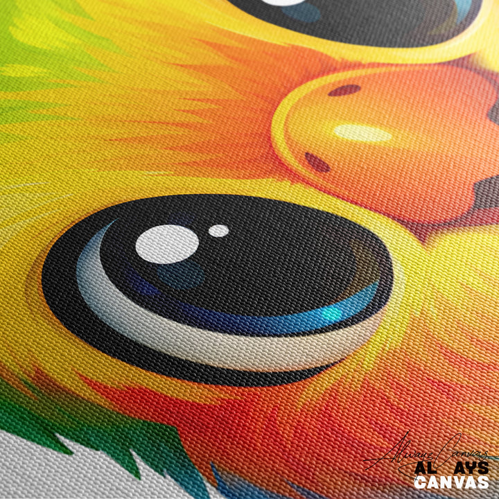 Rainbow Peeker: Modern Canvas Art