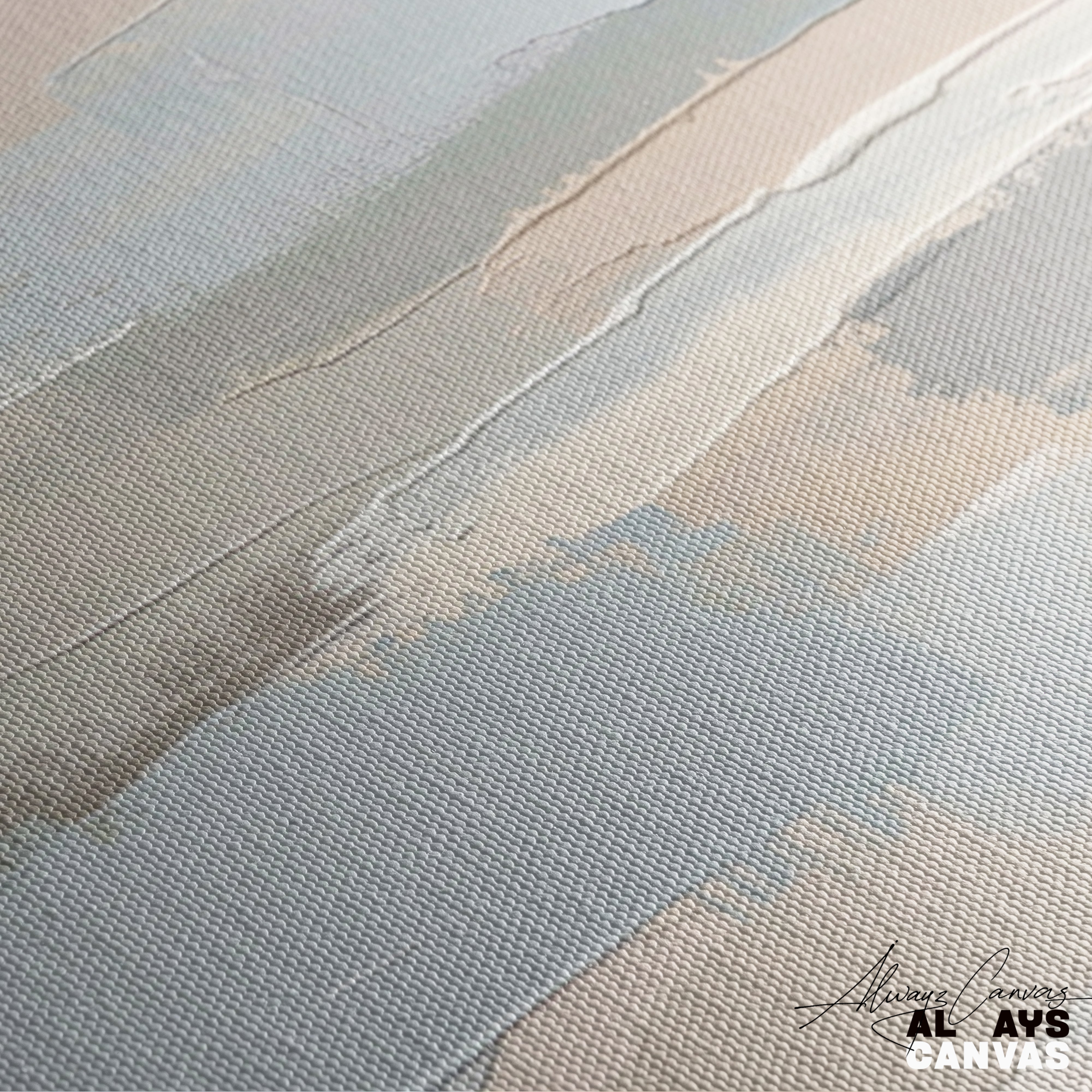 Soft Horizon Layers – Modern Abstract Canvas Wall Art