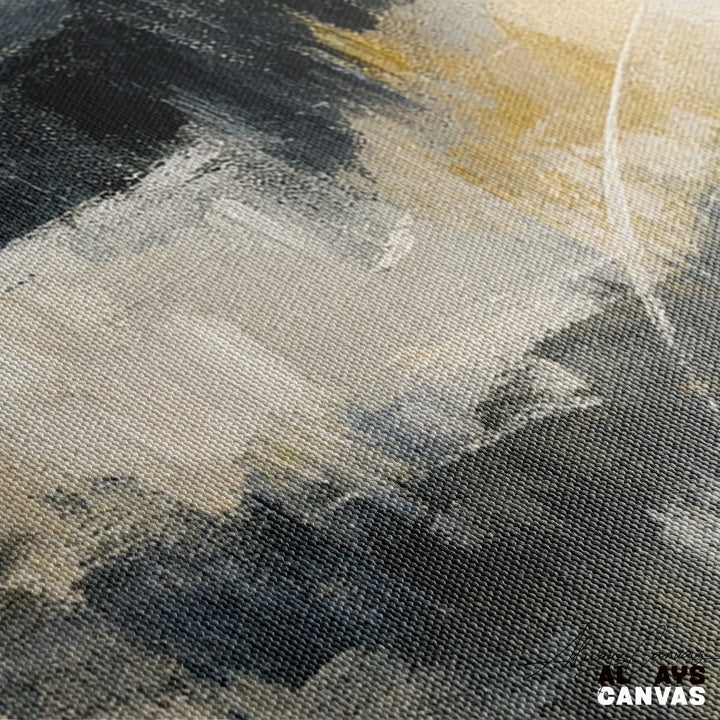 Gold Ember Abstract Canvas Art: Sophisticated Elegance