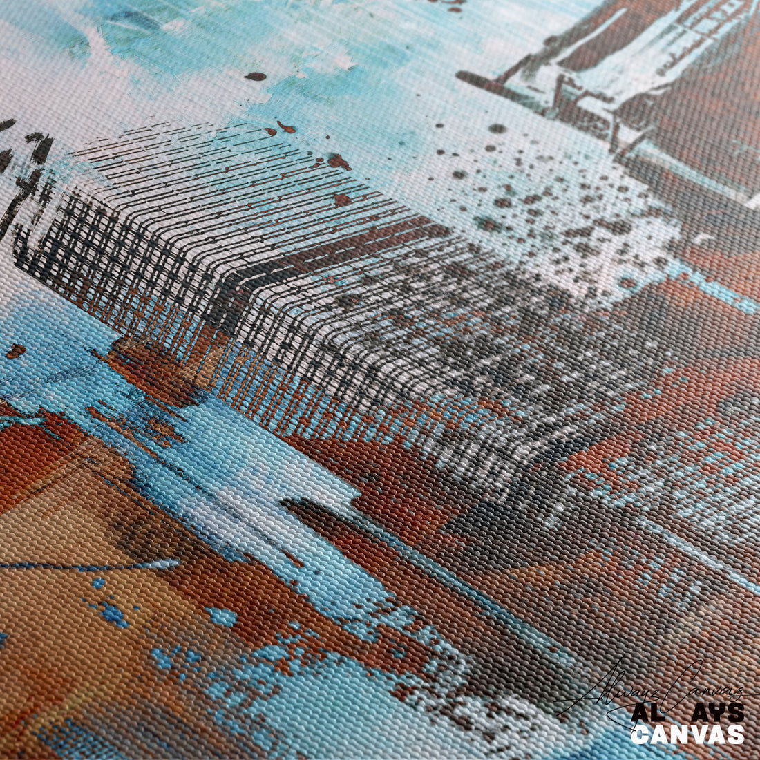 Modern Abstract Cityscape Art