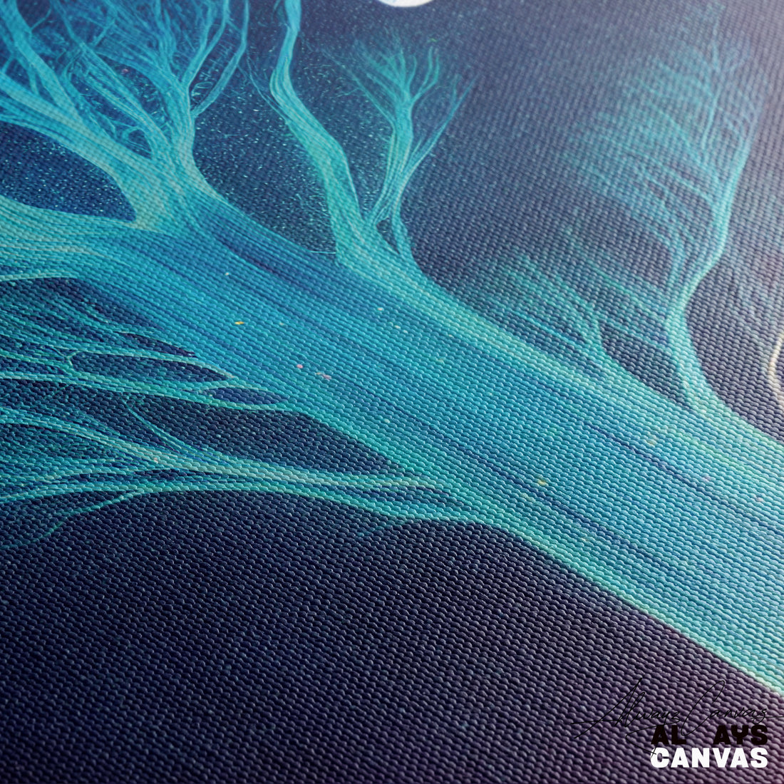 Spectrum Canopy: Luminous Mosaic Tree Canvas