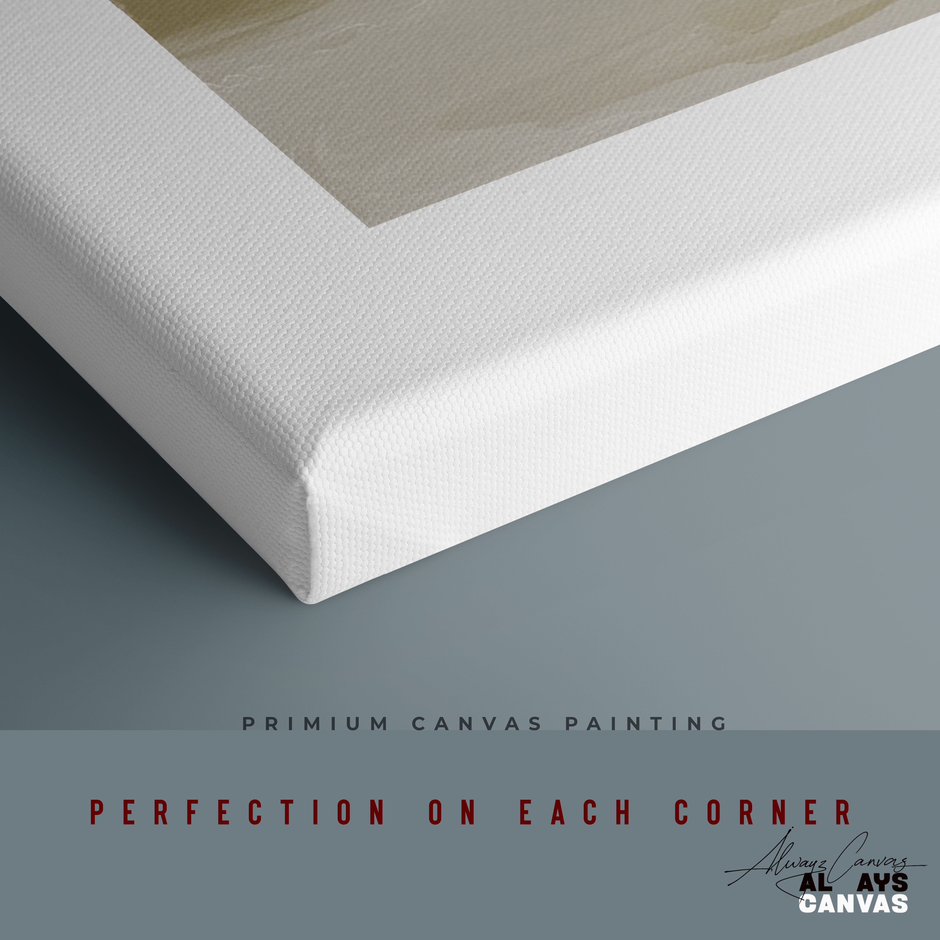 Coastal Horizon Abstract Canvas Art: Tranquil Shoreline