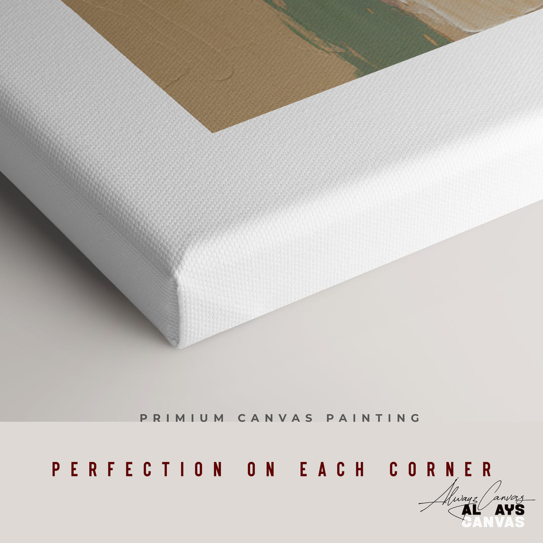 Golden Calm Geometry – Elegant Neutral Home Decor Canvas
