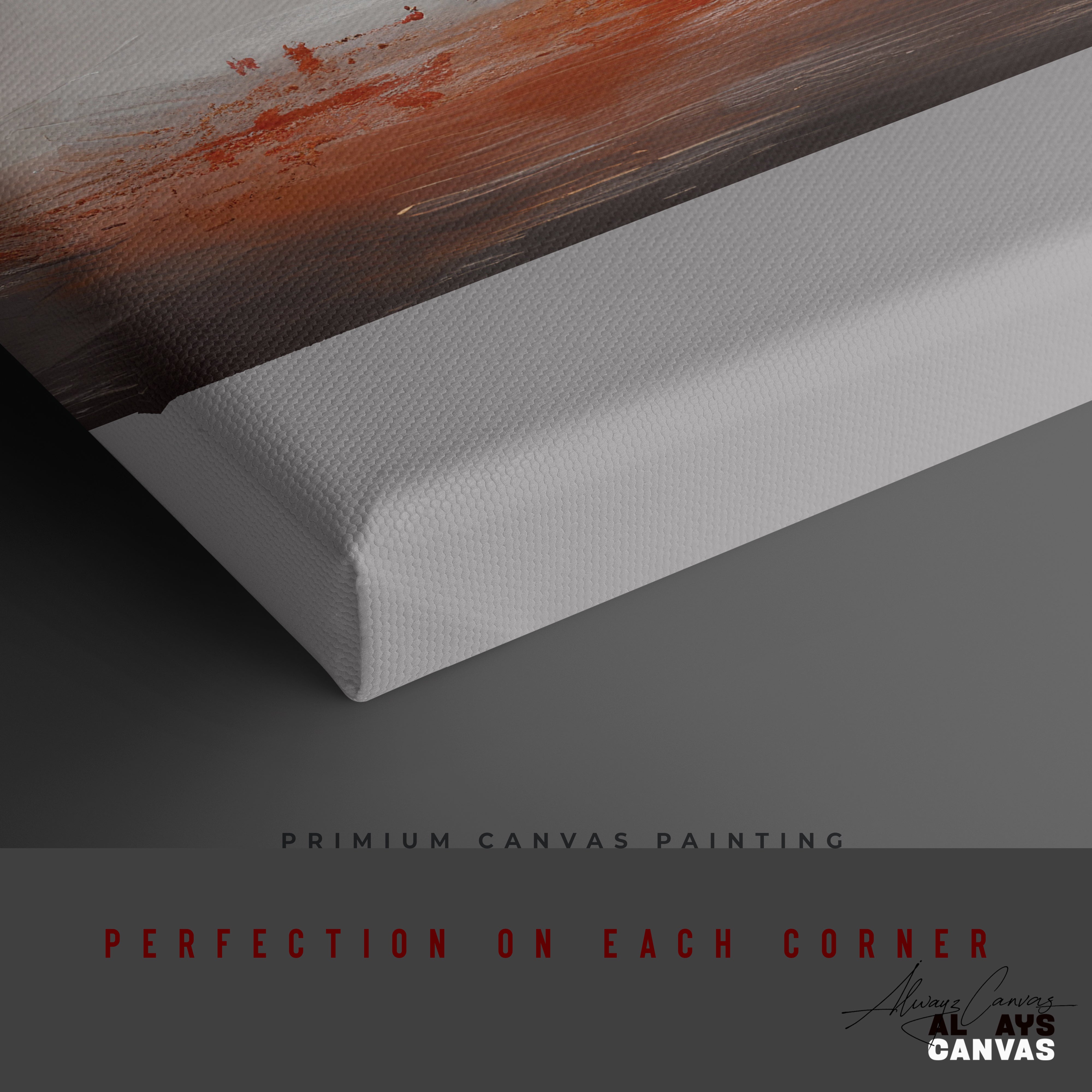 Crimson Solitude: Autumn Elegance Canvas