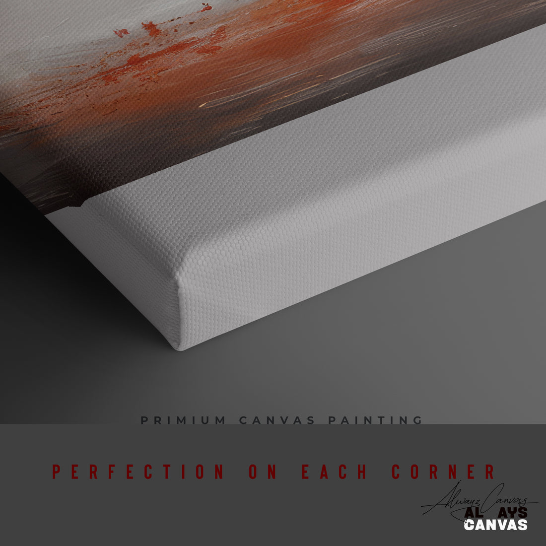 Crimson Solitude: Autumn Elegance Canvas