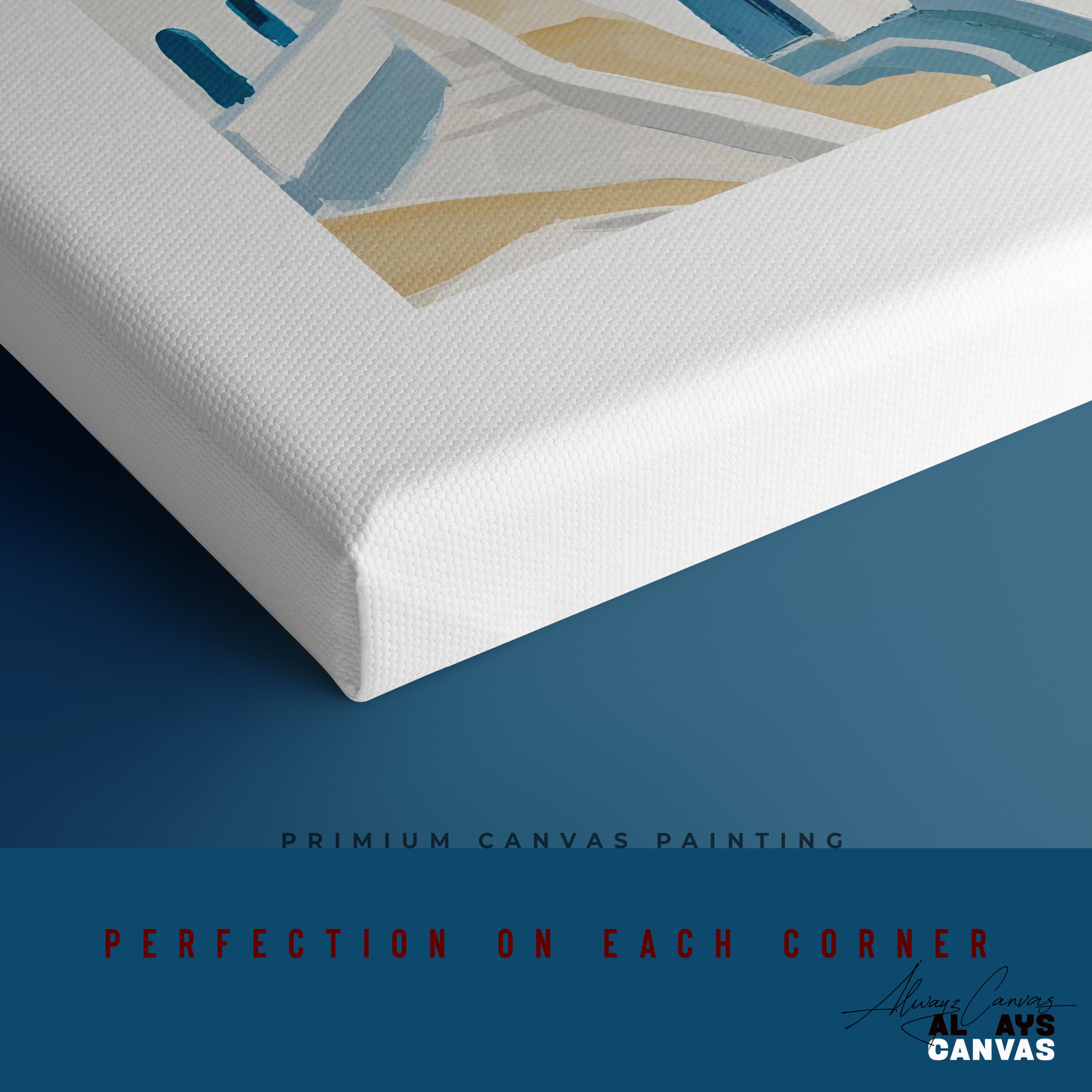 Azure Cliff Escape – Coastal Modern Canvas Wall Art