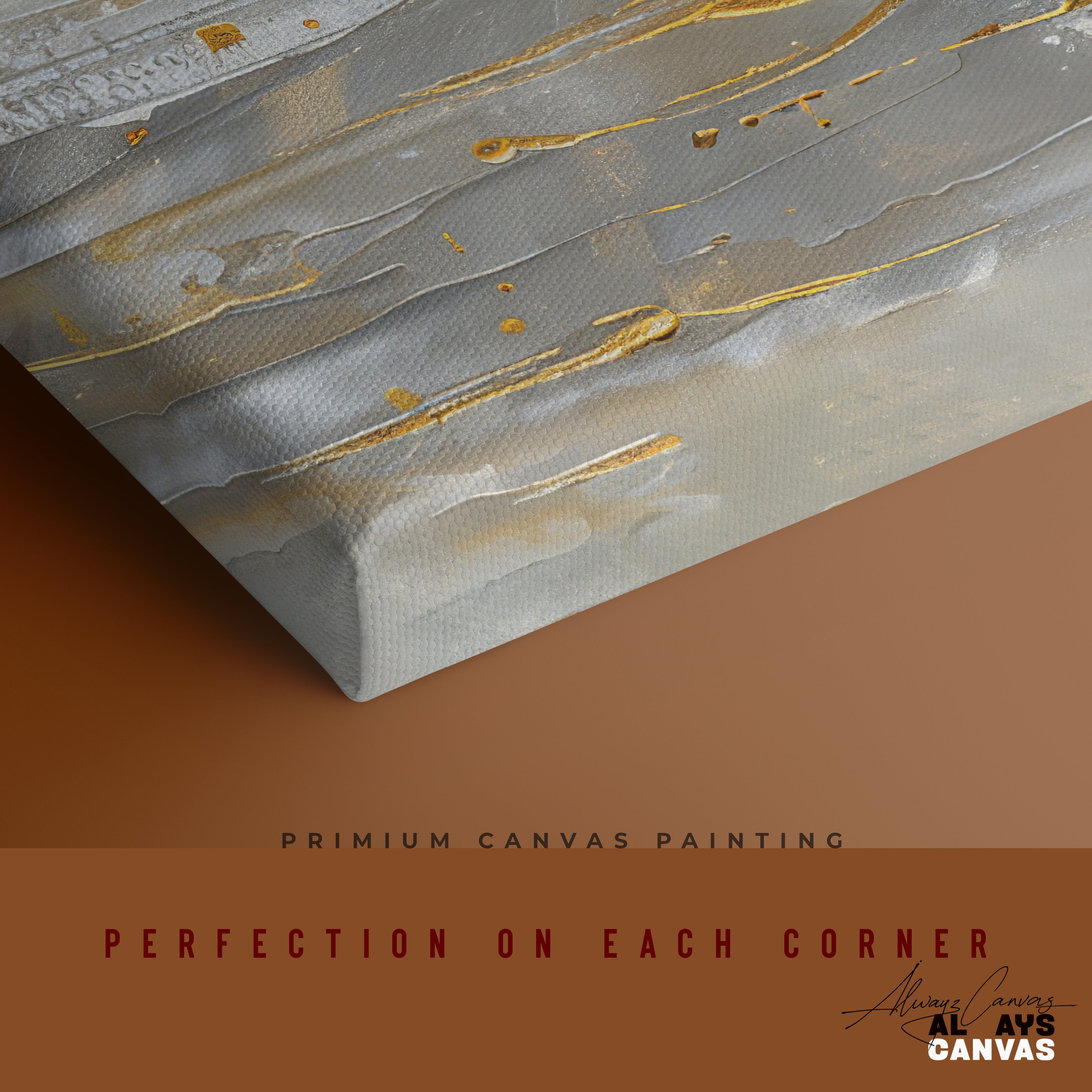Luxe Golden Bloom Modern Wall Art