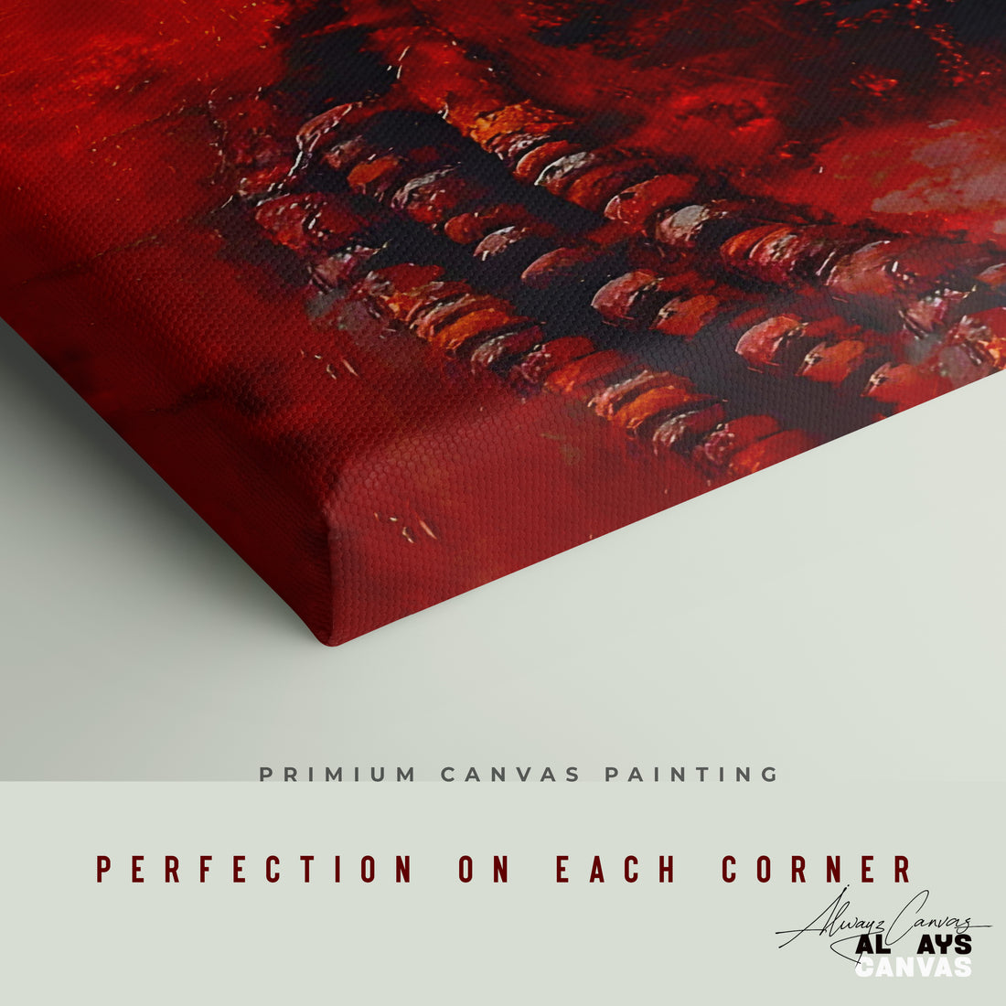 The Crimson Awakening – Modern Abstract Lord Hanuman Canvas