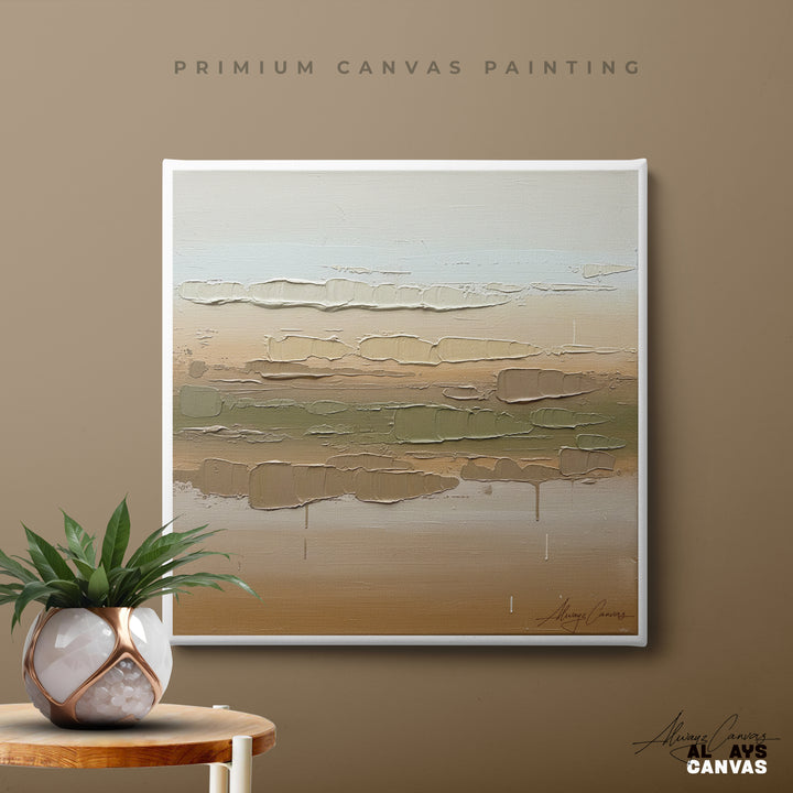 Serene Earth Layers – Elegant Minimalist Wall Canvas