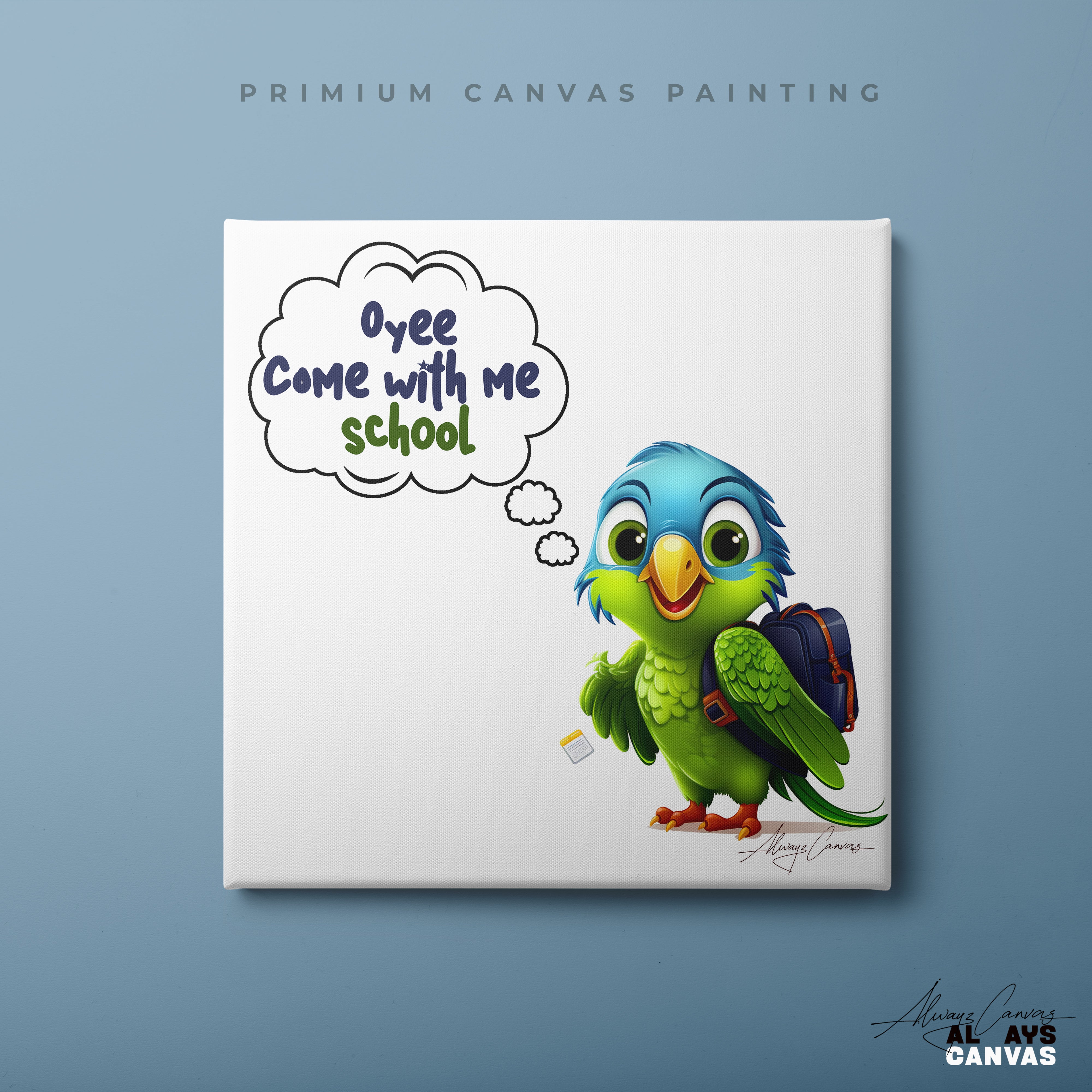 Back-to-School Birdie: Vibrant Educational Wall Décor