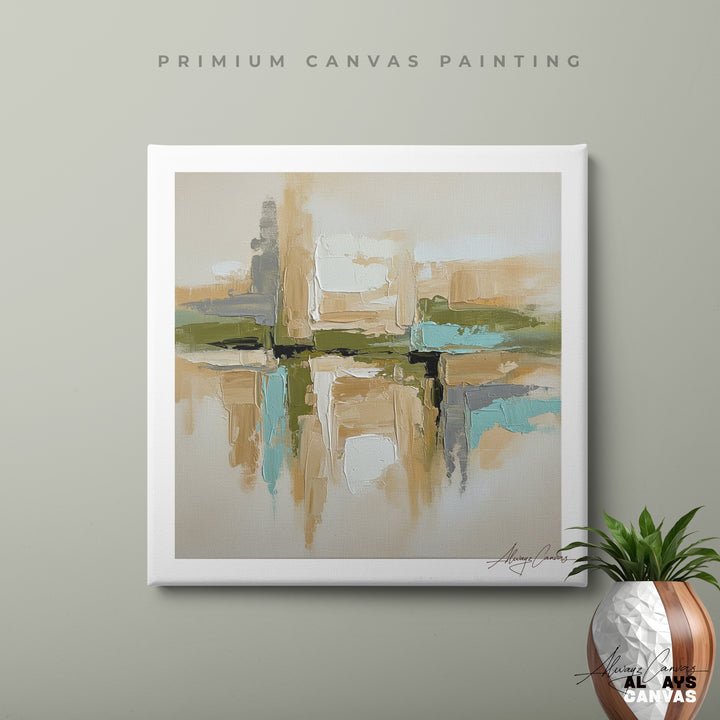 Earthy Tones Abstract Canvas Art: Natural Harmony