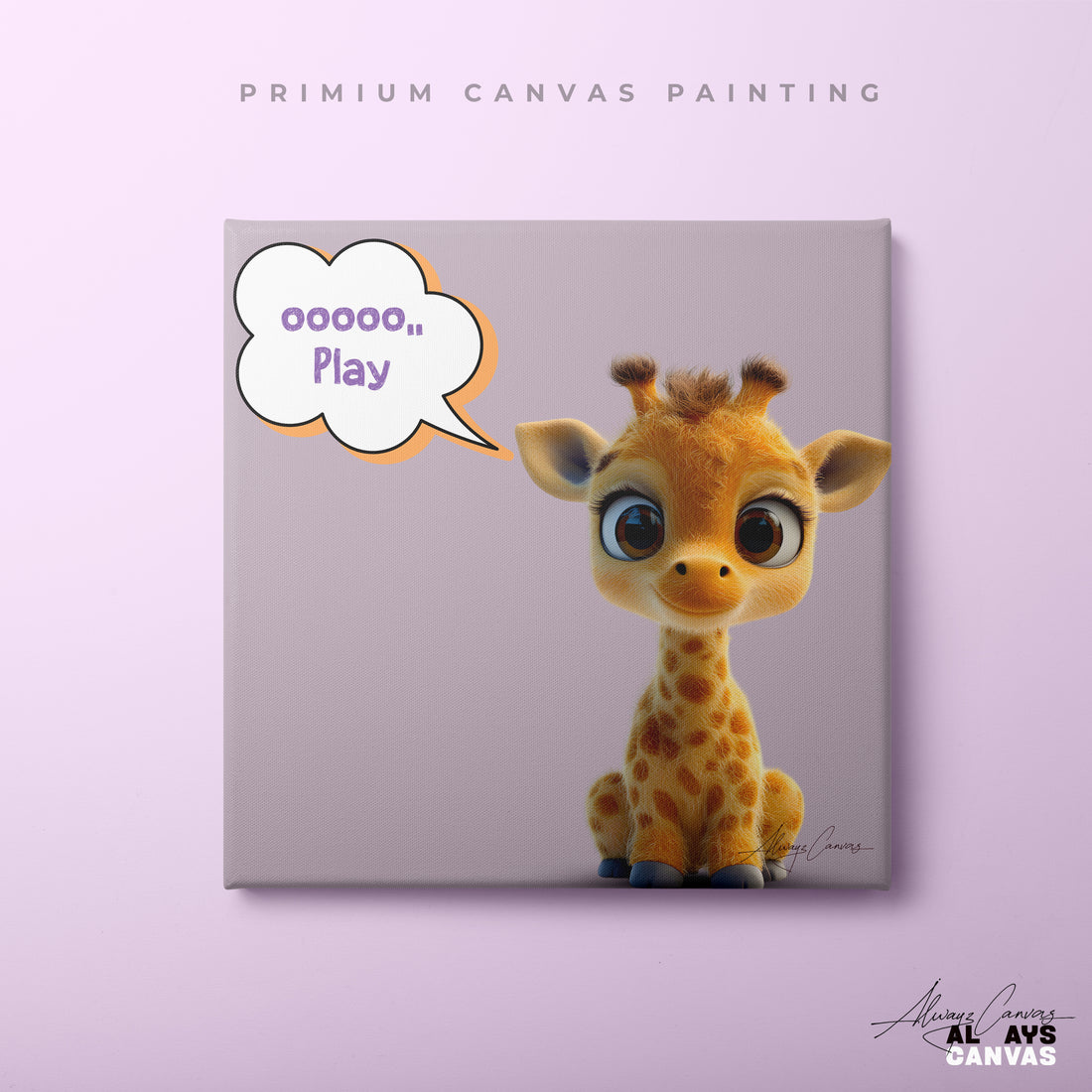 The Joyful Giraffe: Vibrant Animal Wall Décor