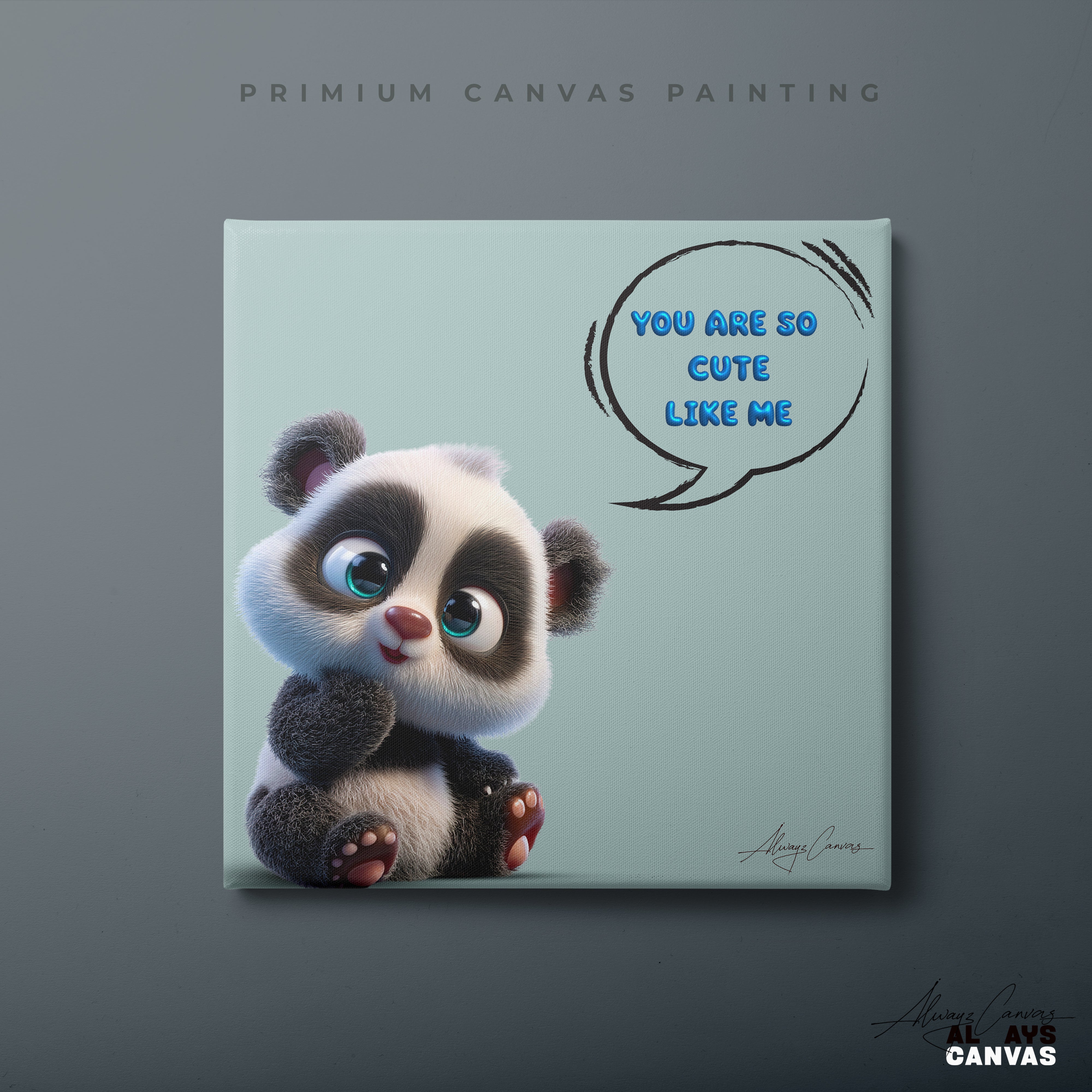 The "Cute Like Me" Panda: Joyful Children's Wall Décor