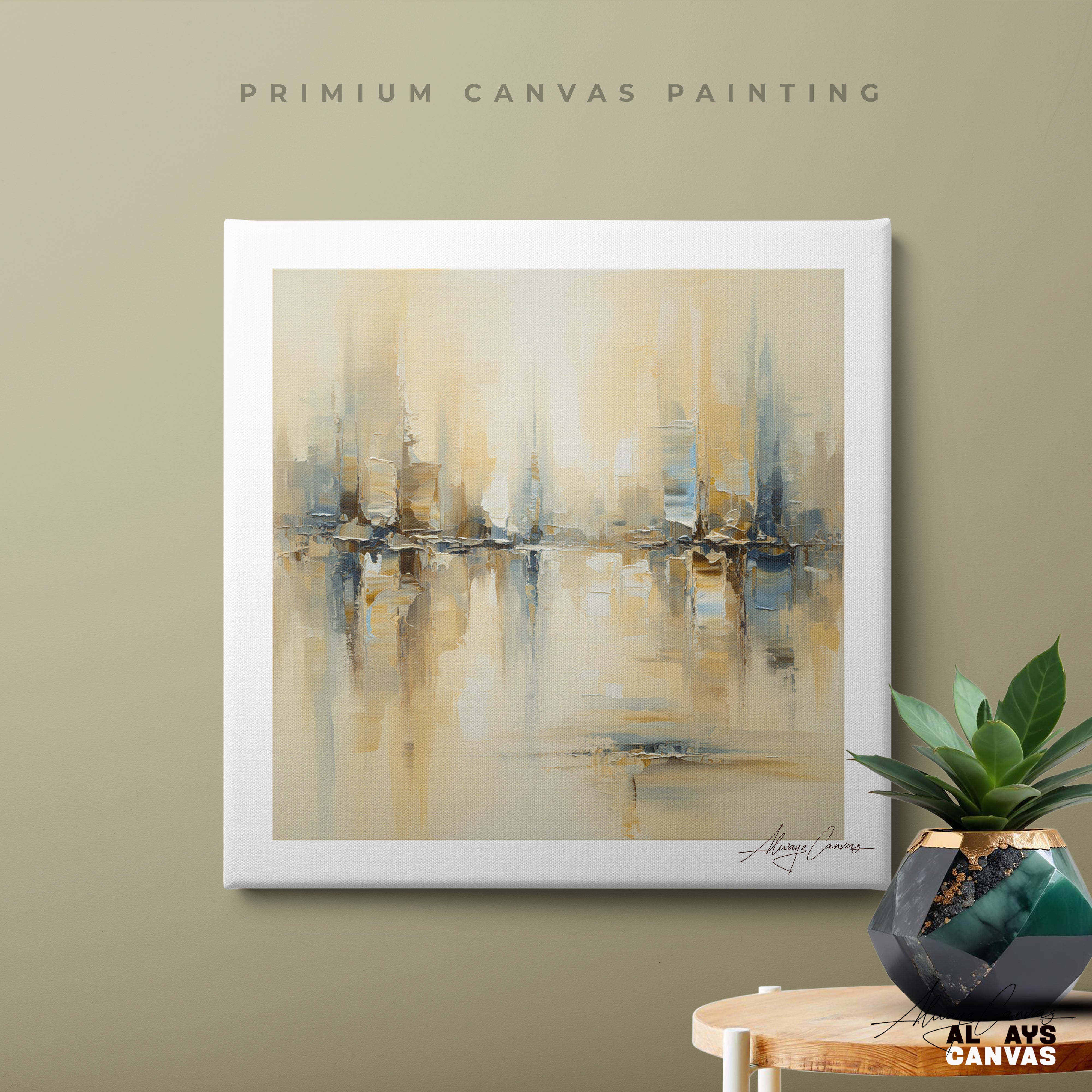 Serene Reflection Abstract Canvas Art