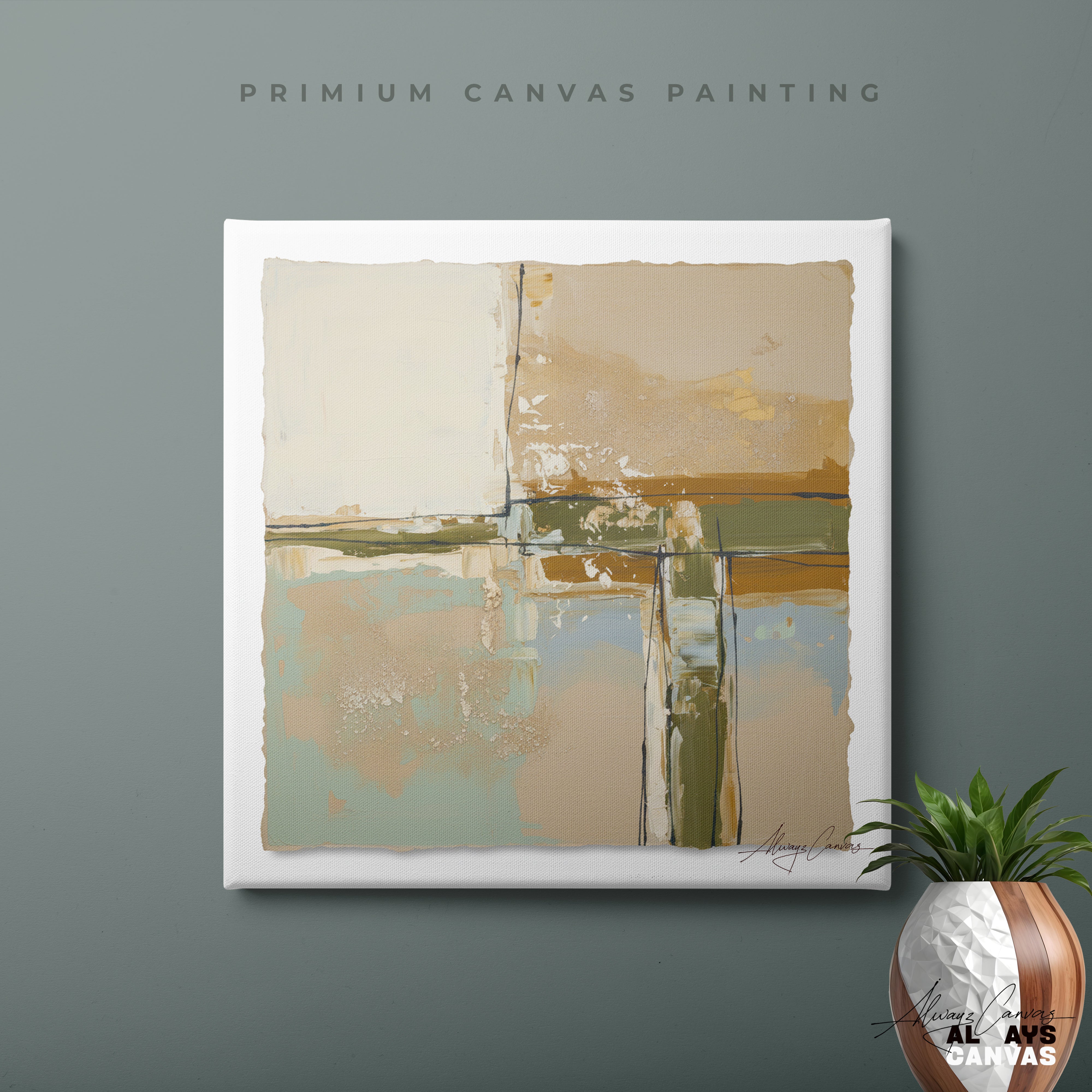 Muted Earth Balance – Elegant Home Decor Canvas