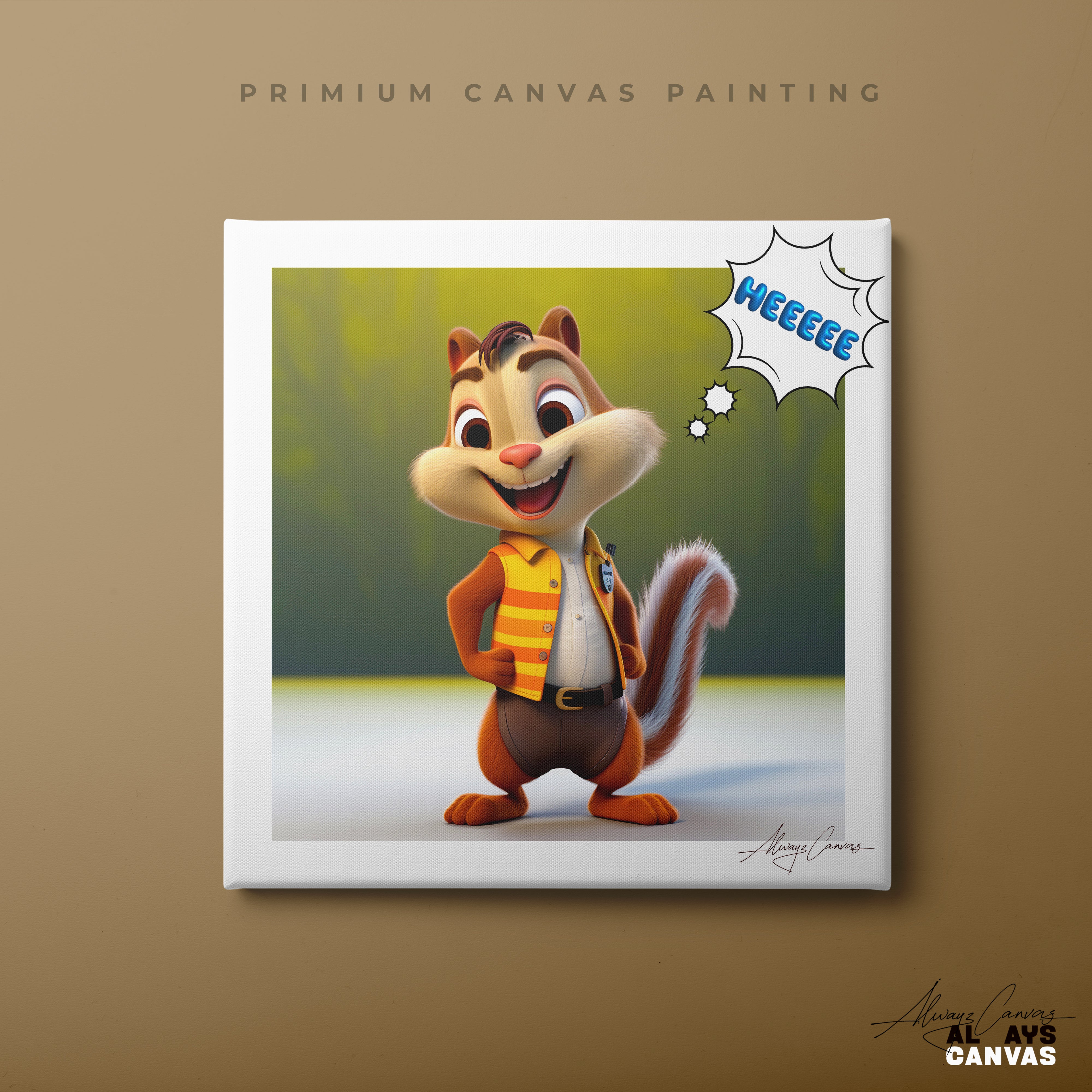 Cheeky Chipmunk: A Fun Canvas for Your Space