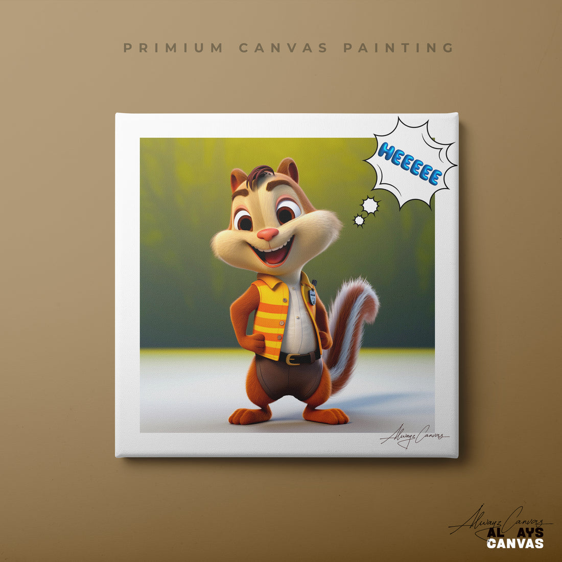 Cheeky Chipmunk: A Fun Canvas for Your Space