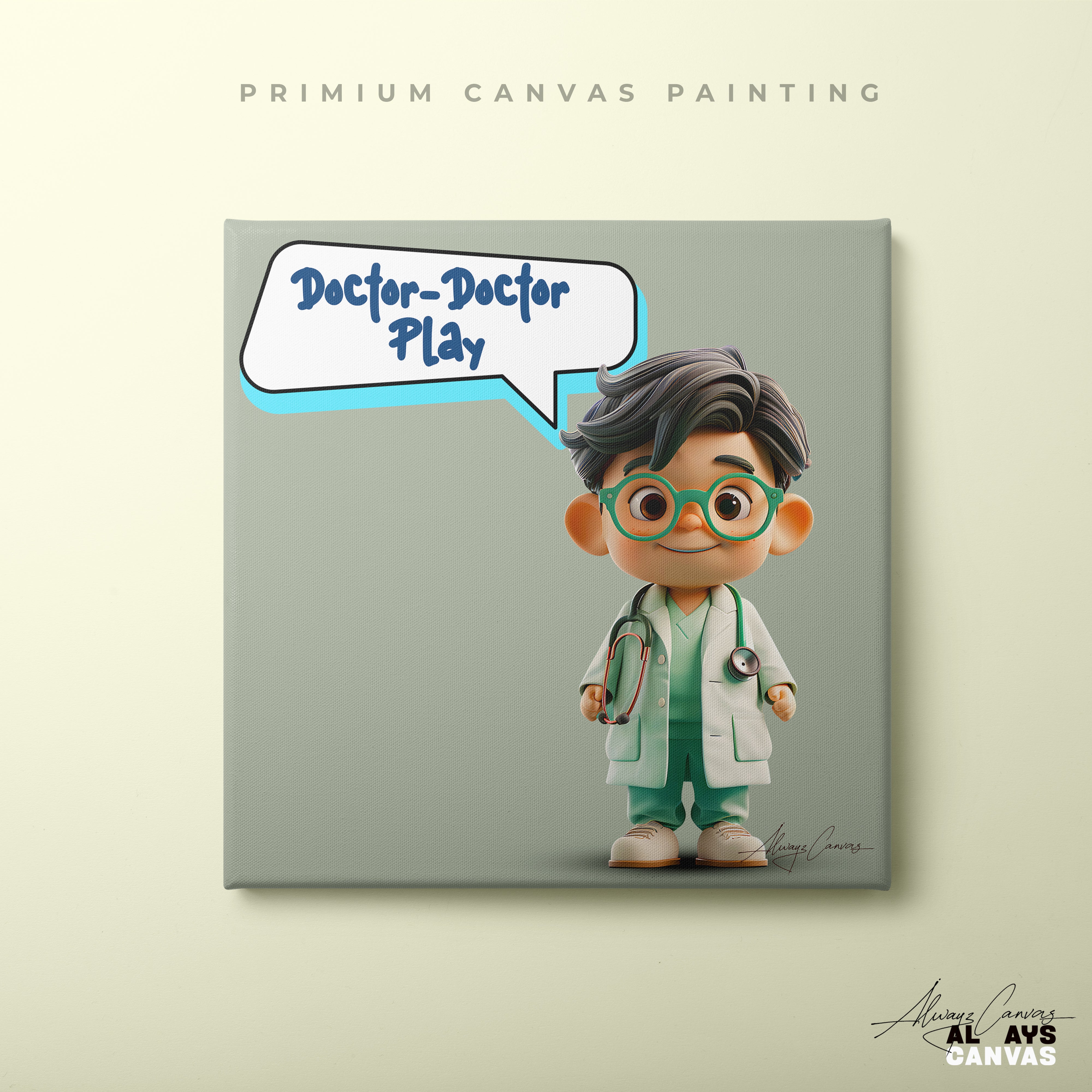 Little Doctor’s World: Playful Canvas Art for Your Space
