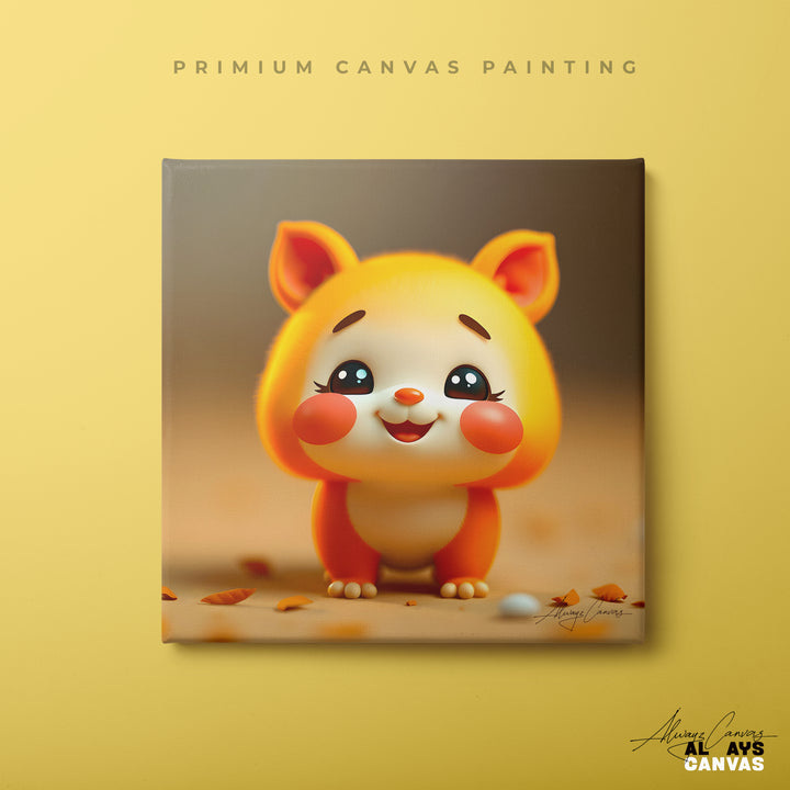 Joyful Kitten: Bright and Adorable Canvas Art
