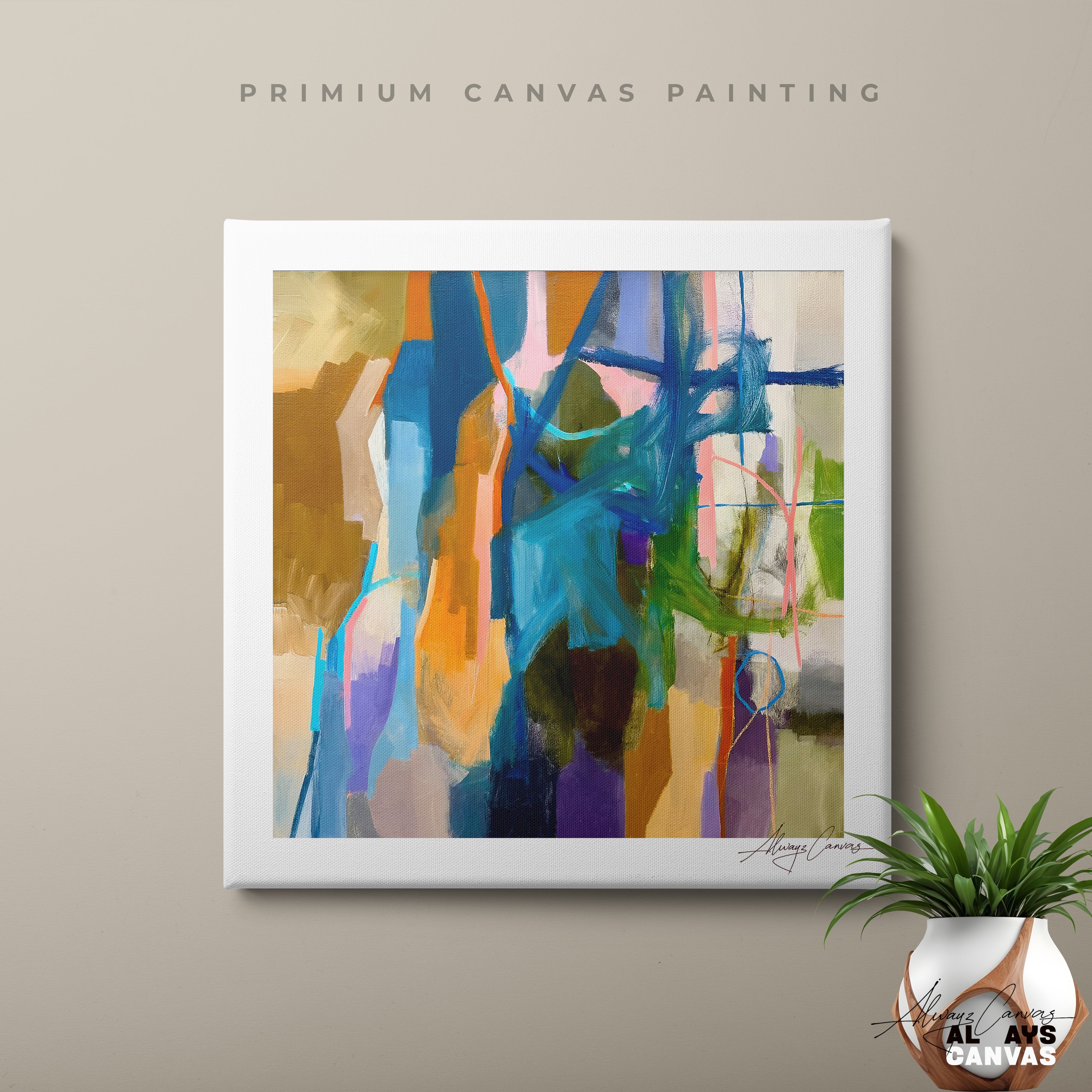 Chromatic Symphony Abstract Canvas Art
