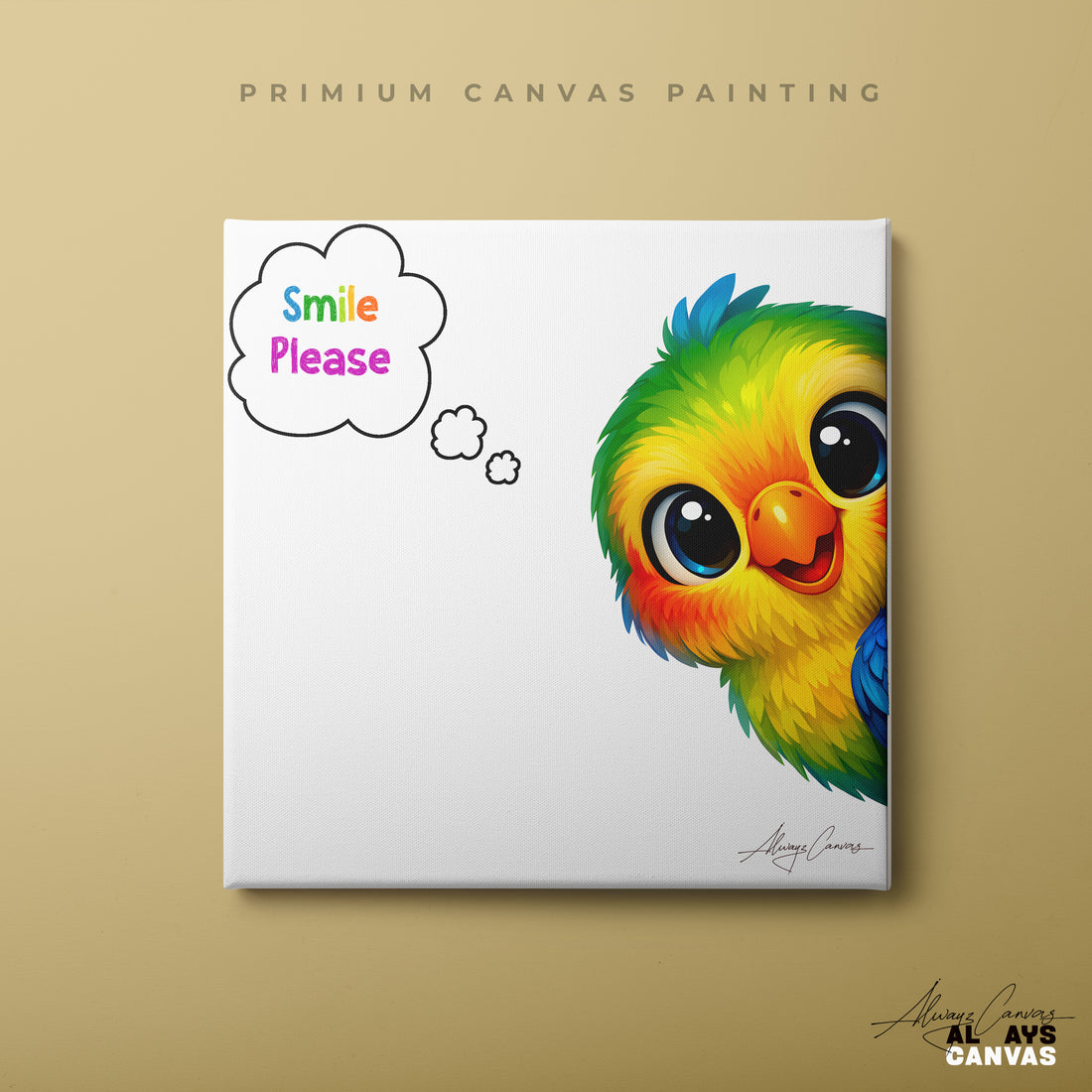 Rainbow Peeker: Modern Canvas Art