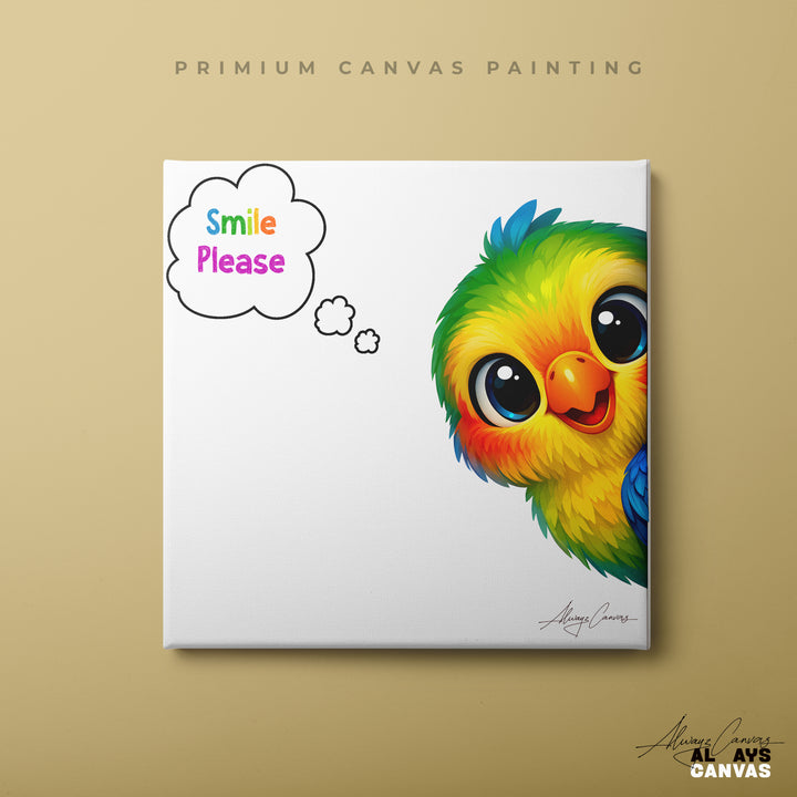 Rainbow Peeker: Modern Canvas Art