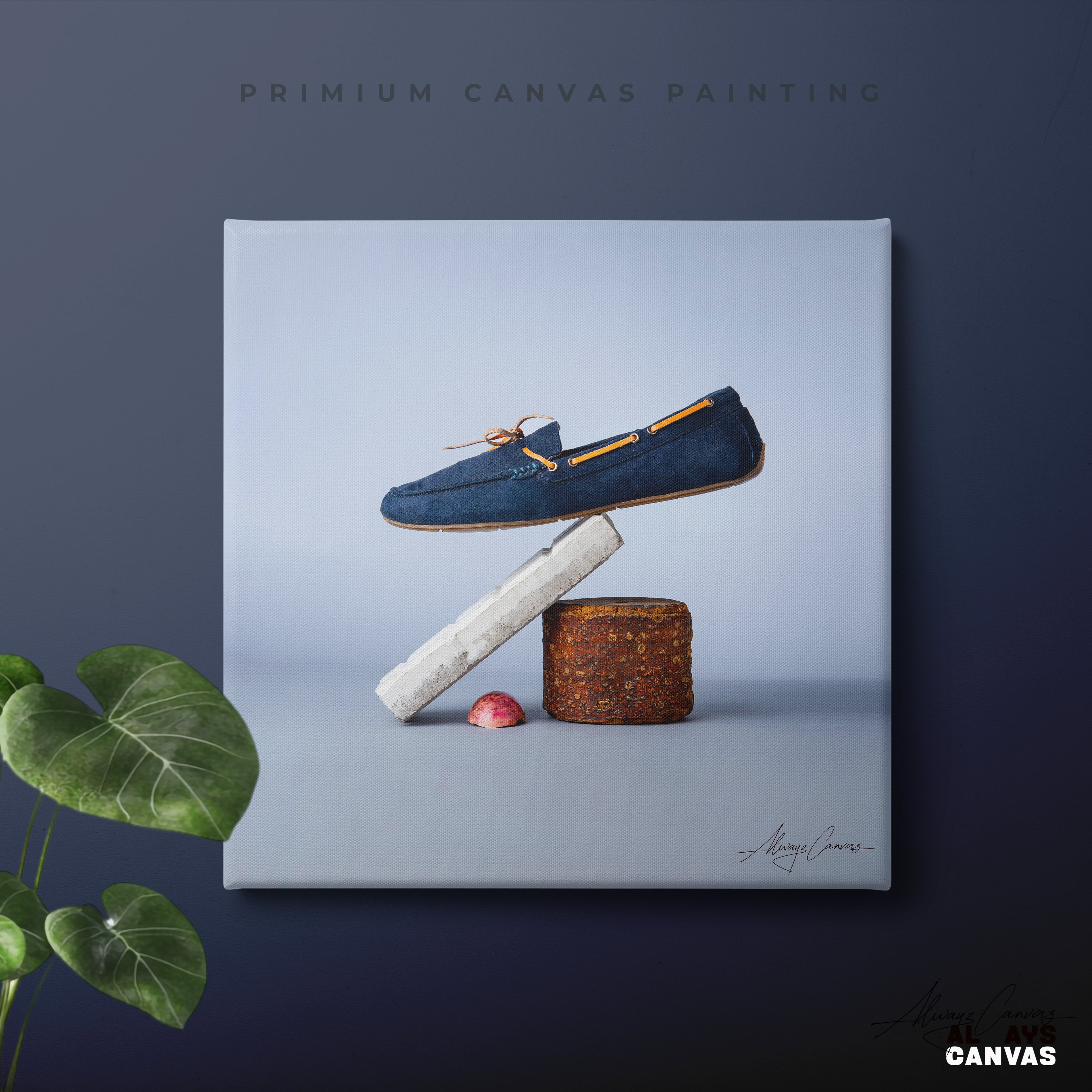Industrial Poise: Surrealist Navy Loafer