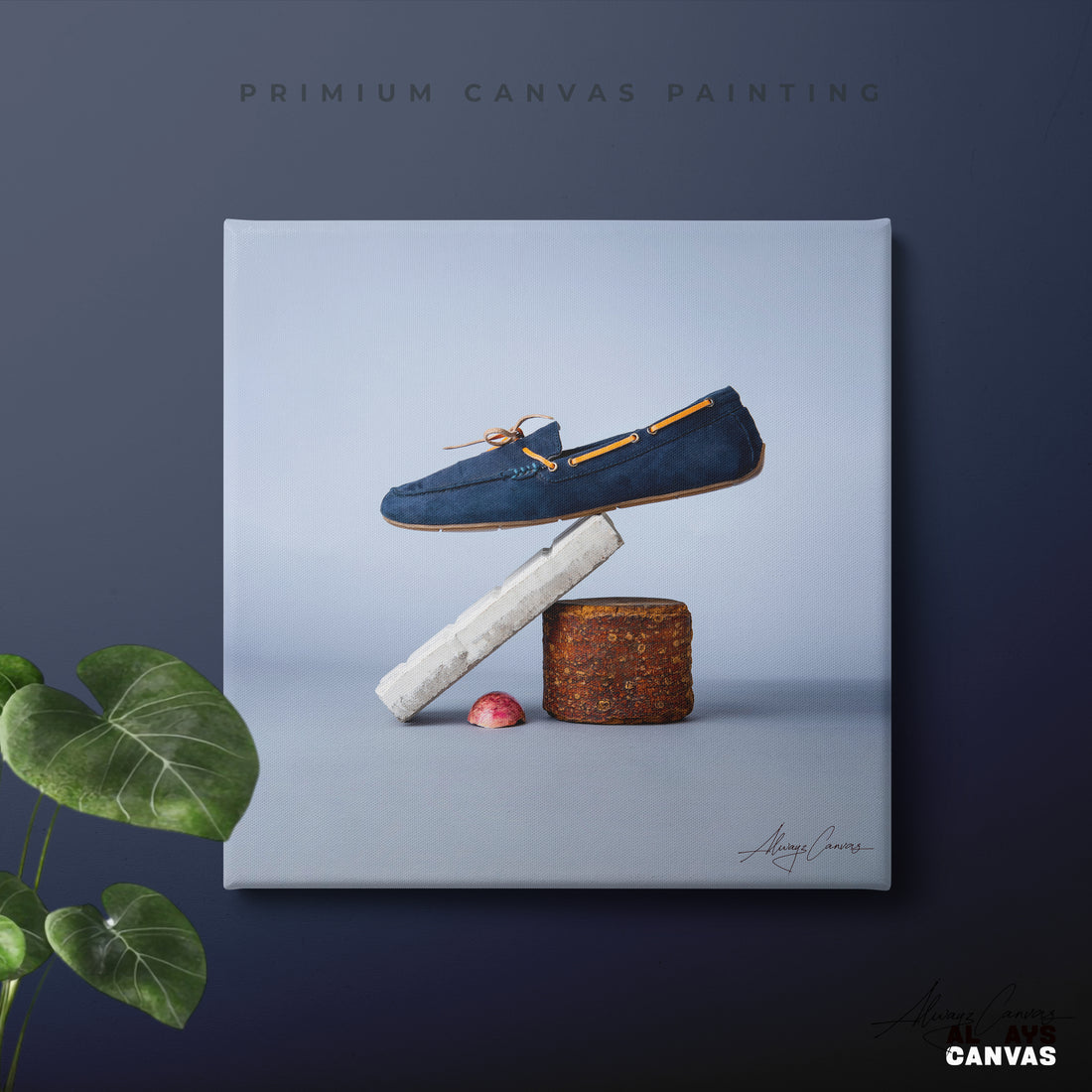 Industrial Poise: Surrealist Navy Loafer