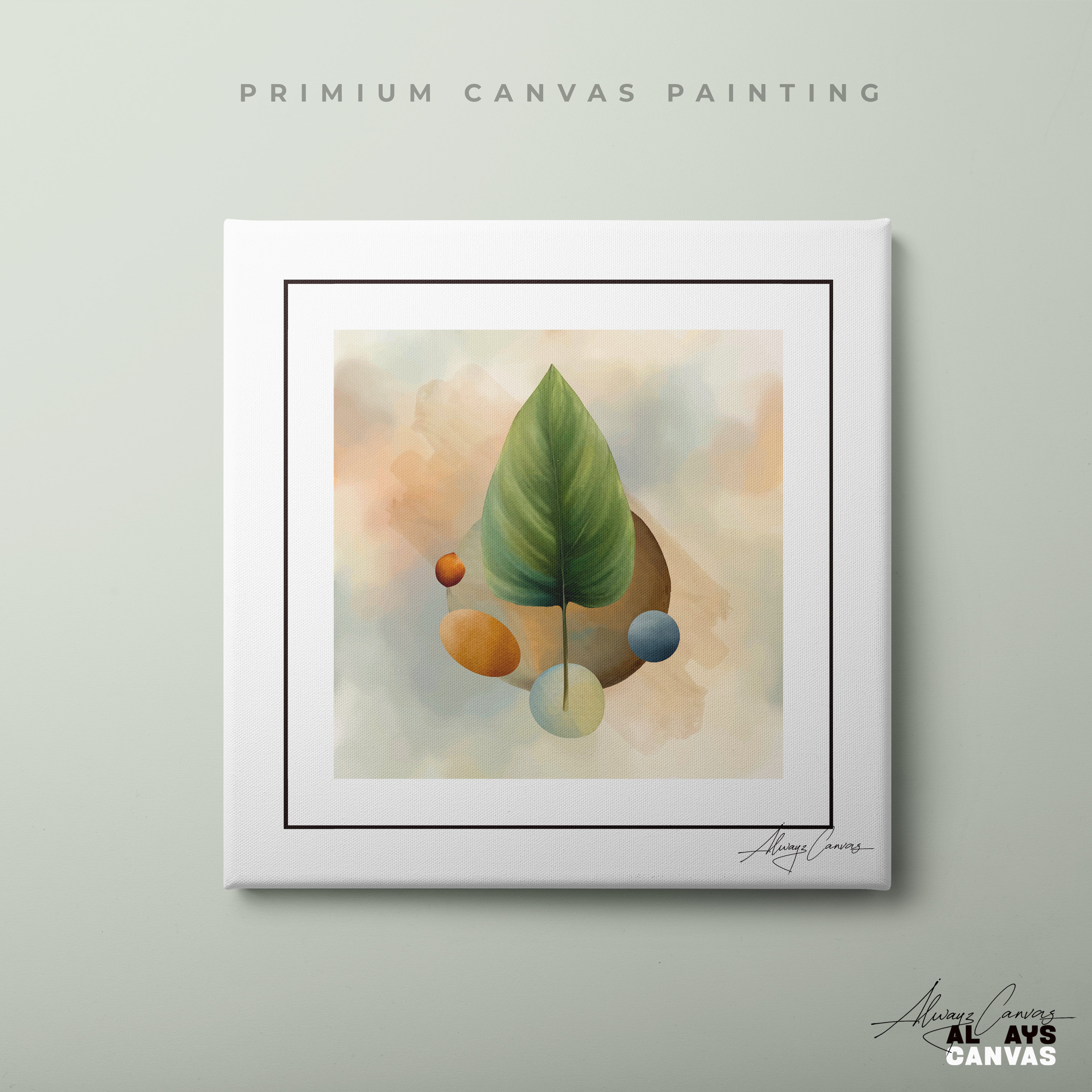Gilded Leaf Harmony: Elegant Earth-Toned Wall Décor