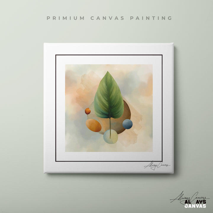 Gilded Leaf Harmony: Elegant Earth-Toned Wall Décor