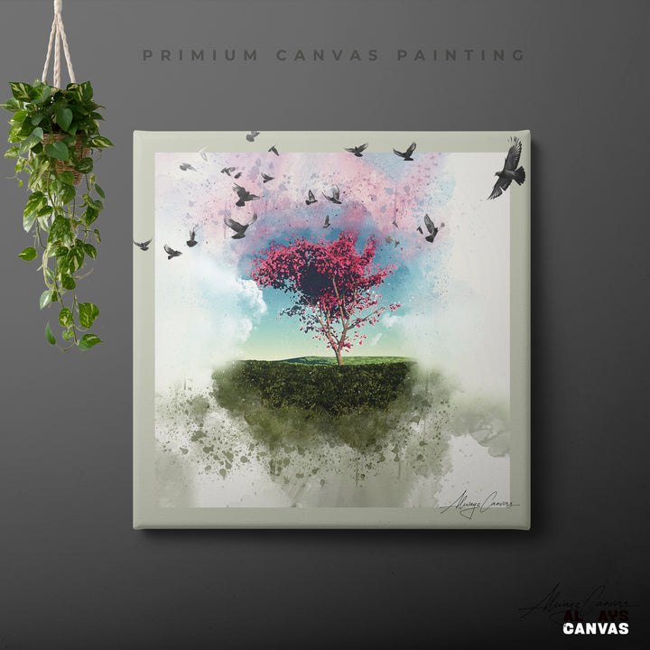Blush Flight Dreamscape Canvas Art