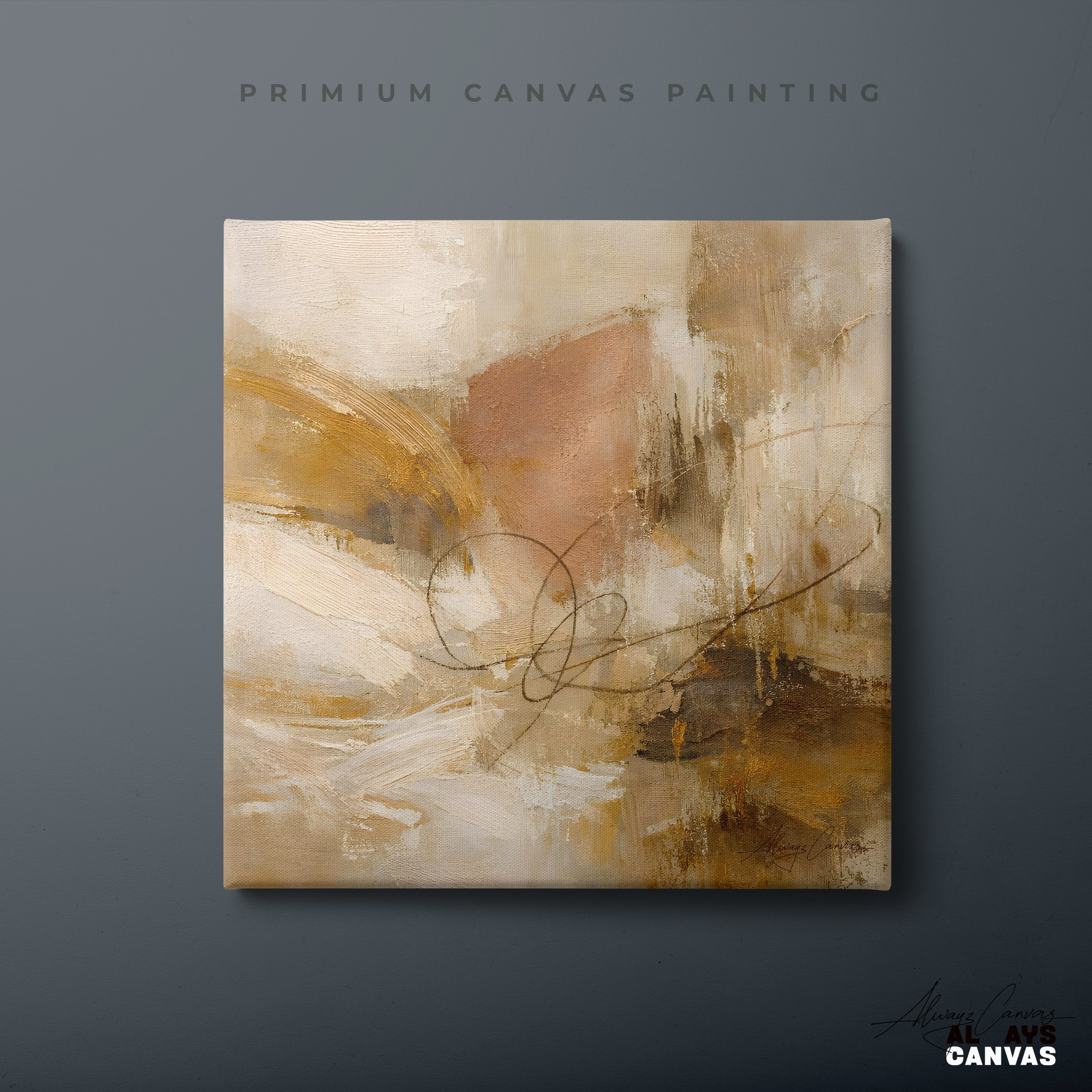 Desert Whisper – Luxury Neutral Abstract Canvas Painting