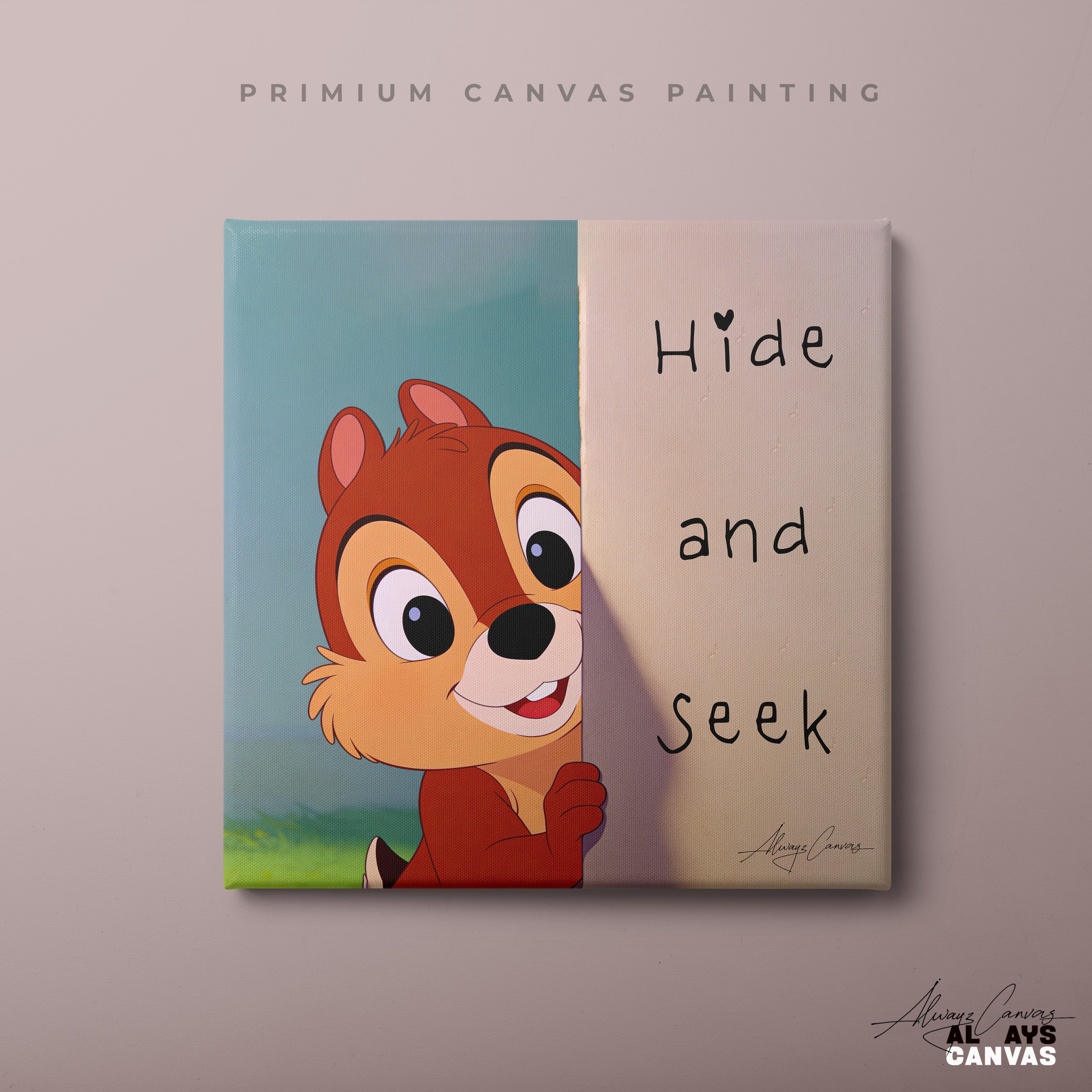 Hide and Seek: Whimsical Modern Canvas Art