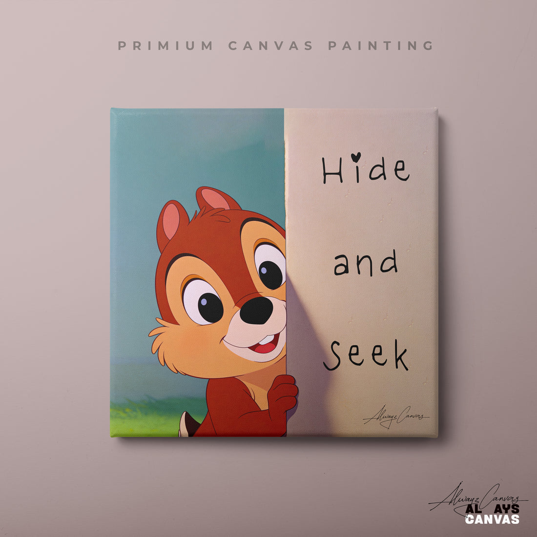 Hide and Seek: Whimsical Modern Canvas Art
