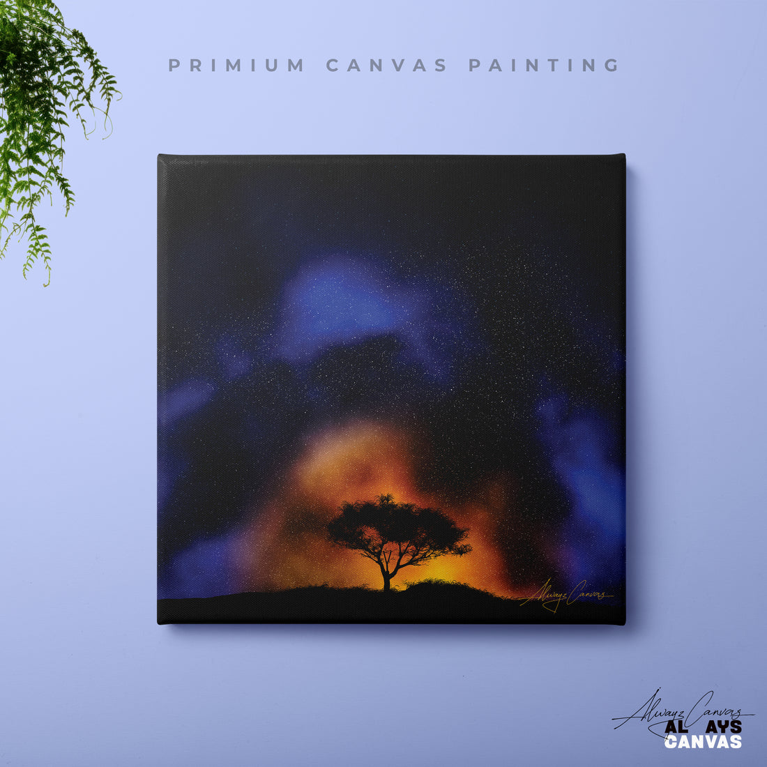 Aurora Ember Tree Canvas Art
