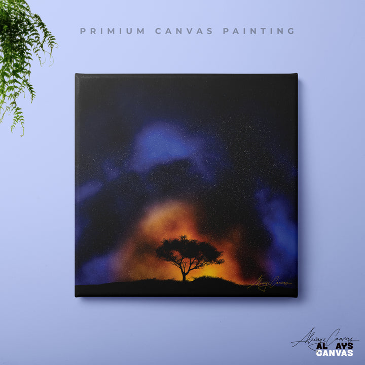 Aurora Ember Tree Canvas Art