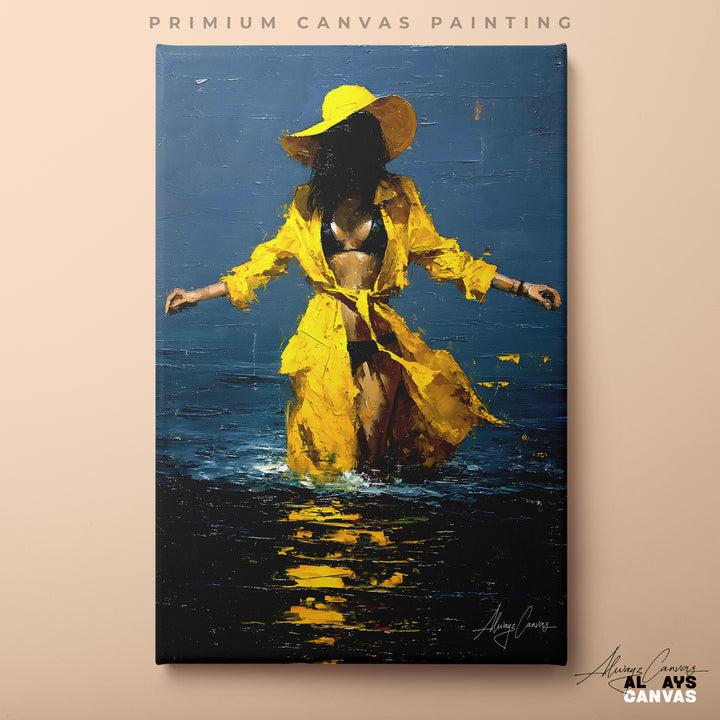Golden Tide – Woman by the Sea