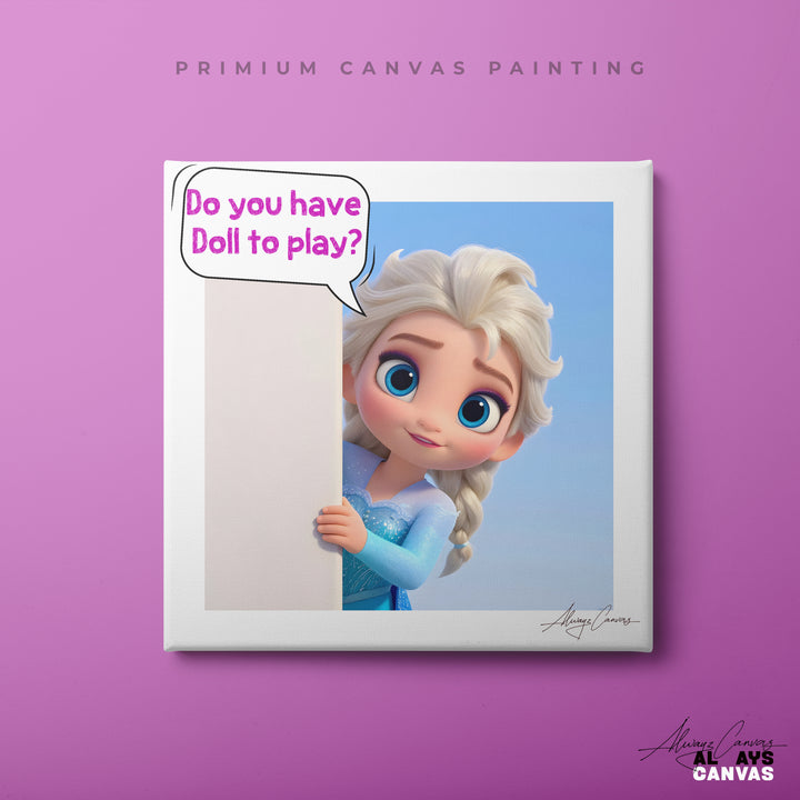 Elsa's Playful Request: A Whimsical Canvas for Your Space